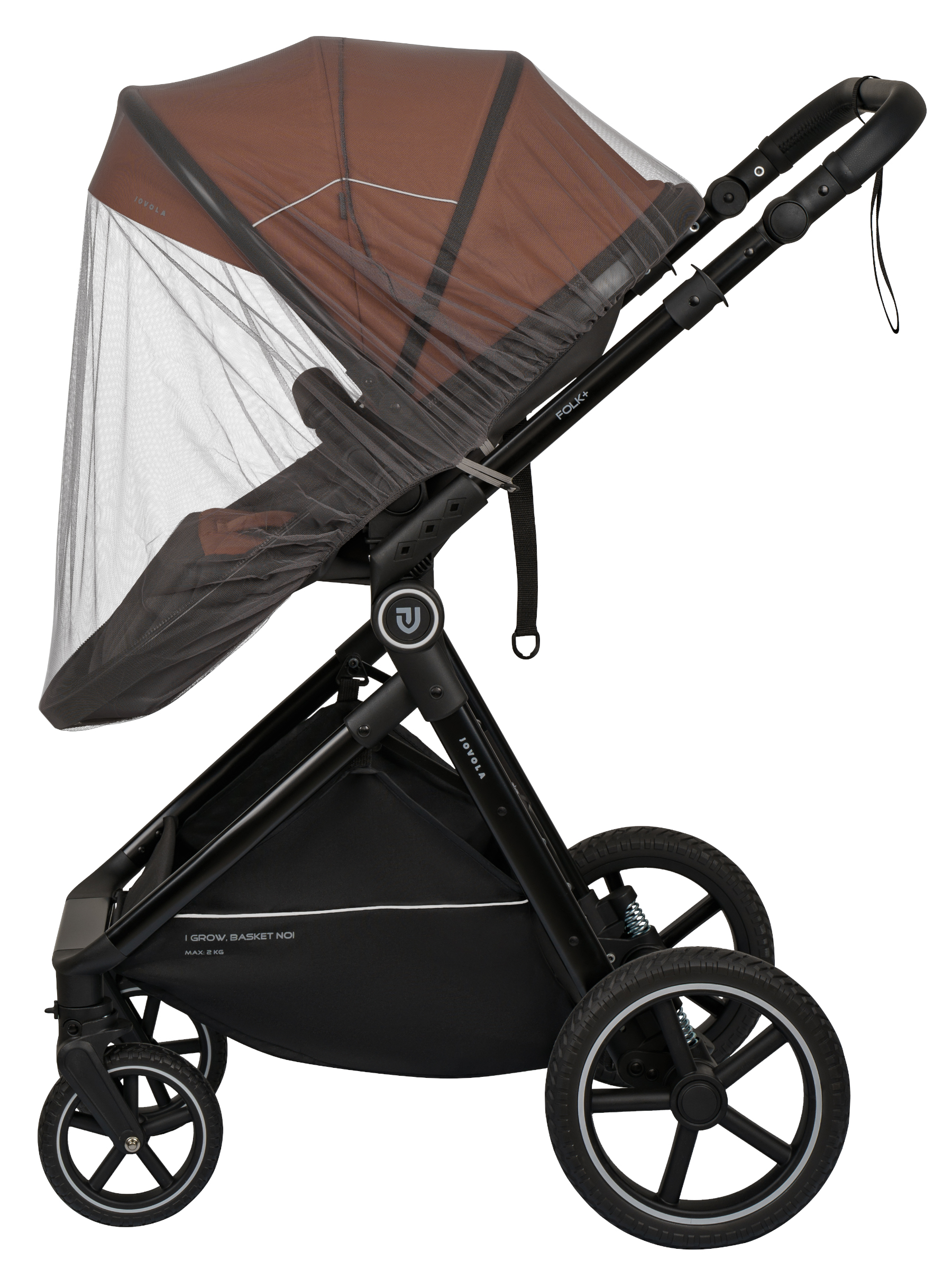 Коляска трансформер JOVOLA Folk+ 3в1 оранжевый - фото 27