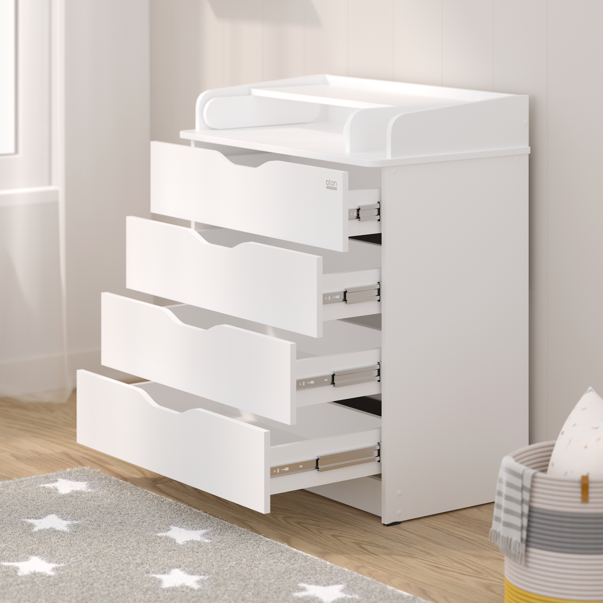 Комод пеленальный aton baby furniture Loft (белый) - фото 3