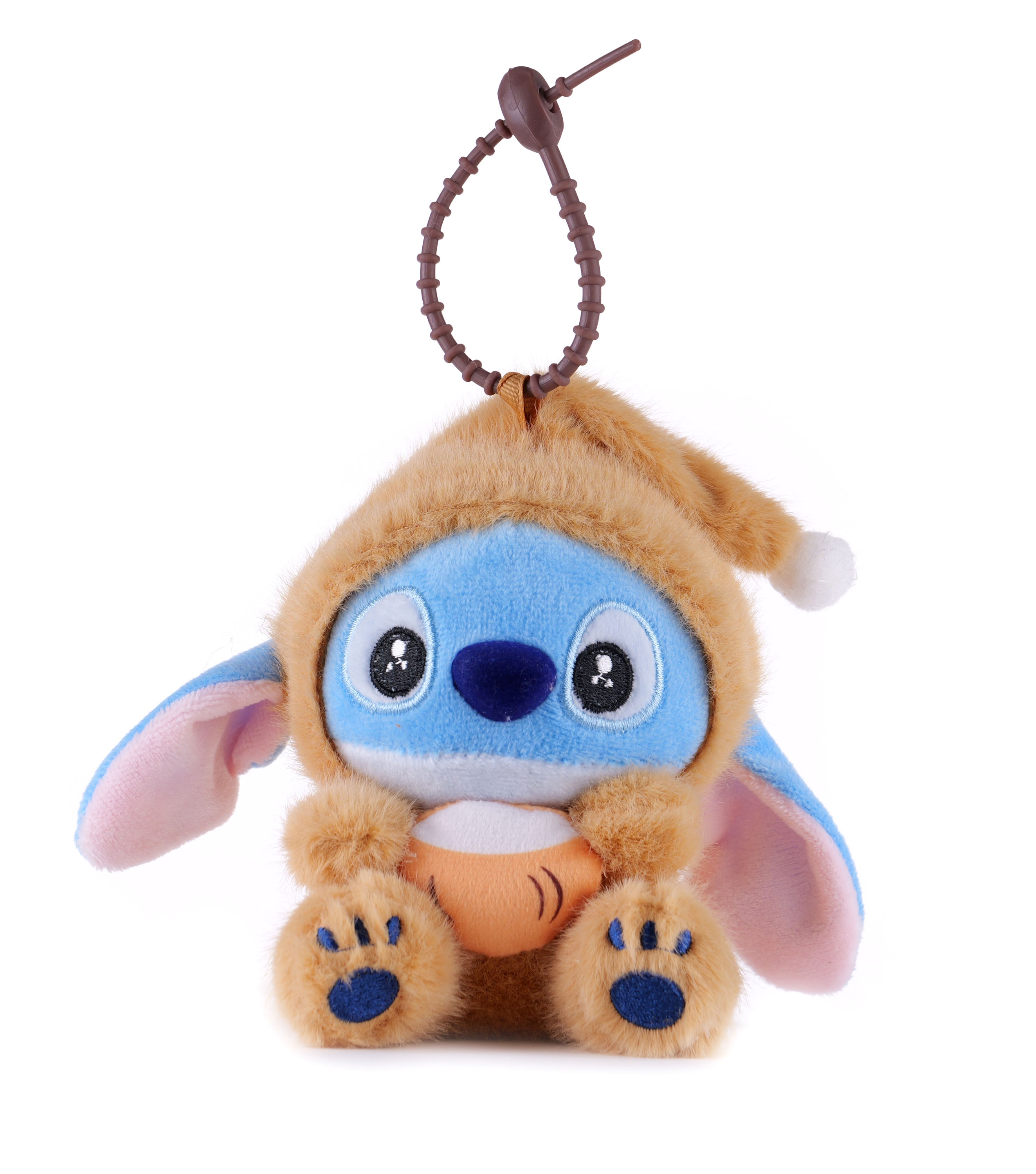 Игрушка мягкая Stitch Foooodies на цепочке коричневый - фото 8
