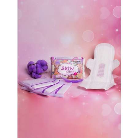 Женские ночные прокладки SKIN COTTON MAX 6 шт