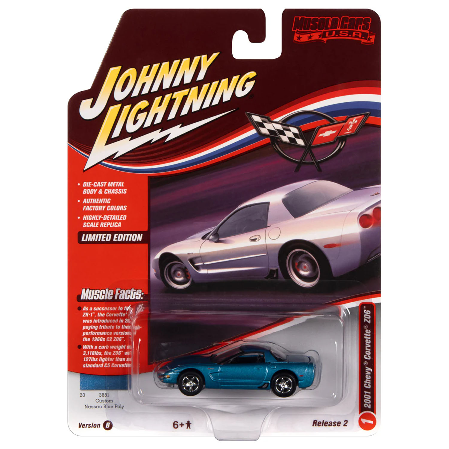 Автомобиль Johnny Lightning 1:64 JLMC030B-R2-N1 - фото 4