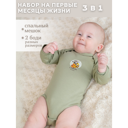 Боди 2 шт и спальный мешок Lemur Studio