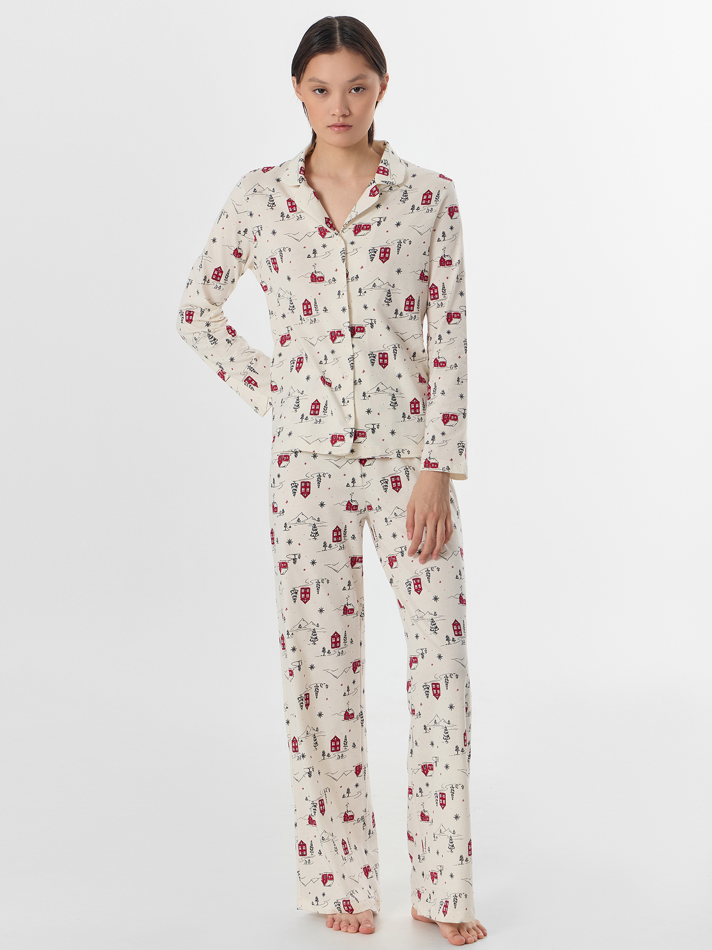 Пижама Mark Formelle (Марк Формэль) 592633/домики на молочном - фото 1