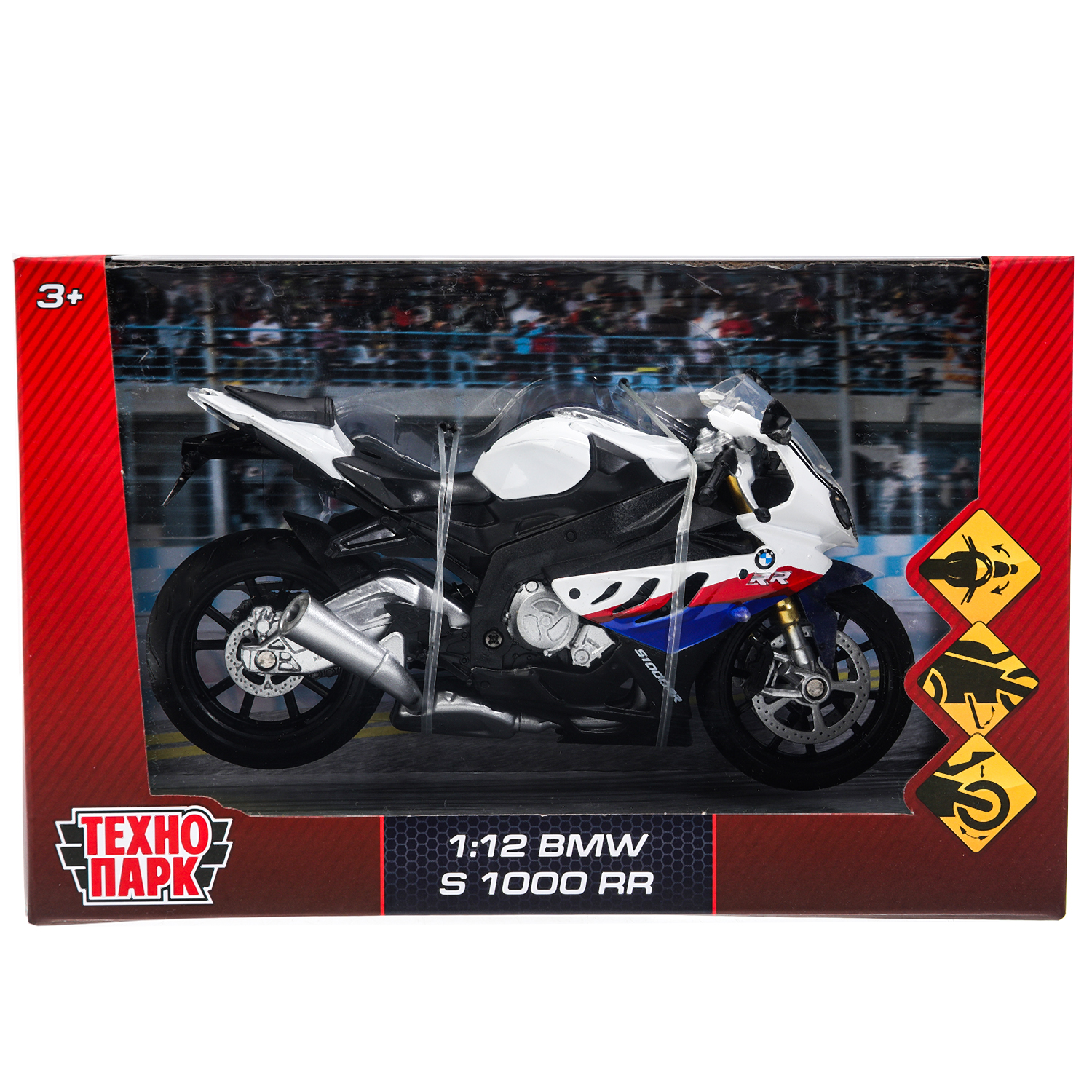 Мотоцикл Технопарк BMW S1000RR 1:12 382946 - фото 13