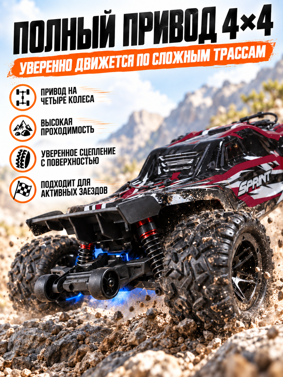 Внедорожник РУ AUTODRIVE Джип 1:18 - фото 3