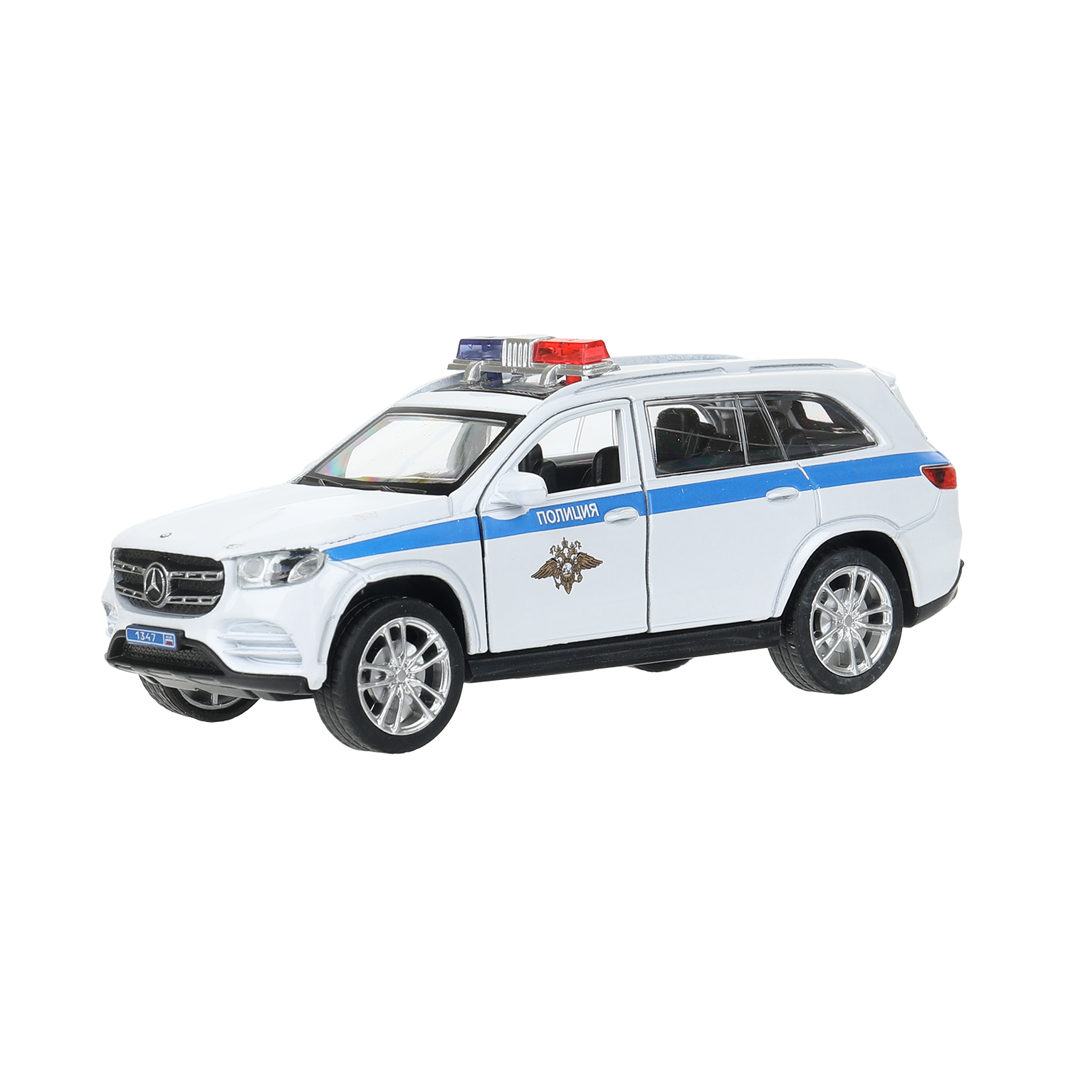 Полицейская машина Технопарк Mercedes Benz белый 396481 - фото 4