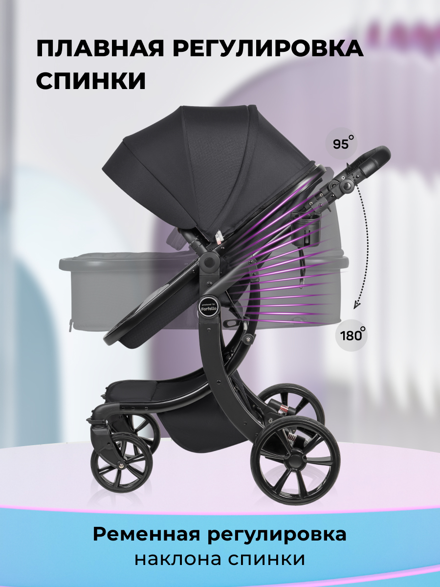 Коляска трансформер Aimile Original New Black черный - фото 4