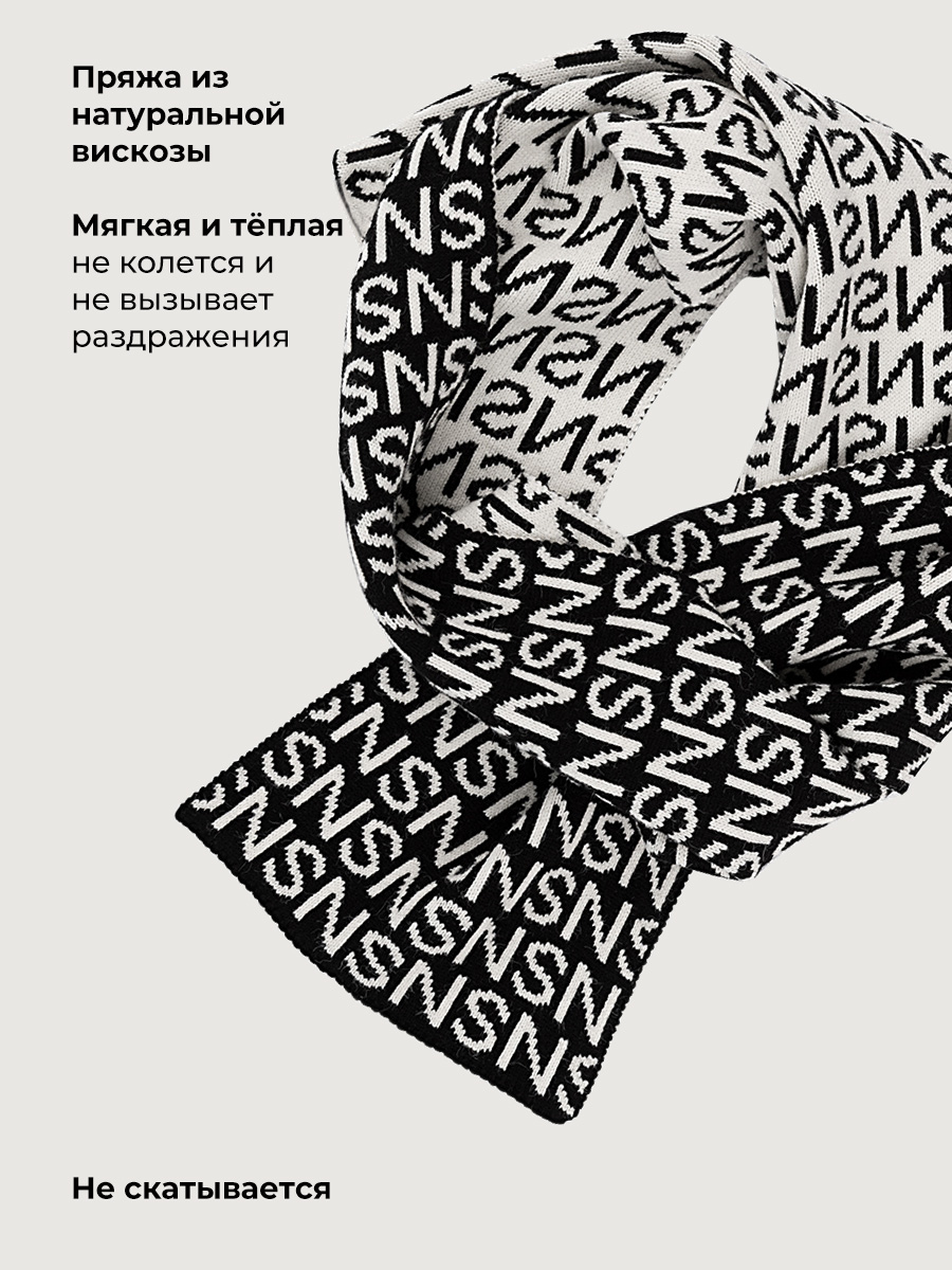 Шарф NIKASTYLE 17з52826 черный - фото 9