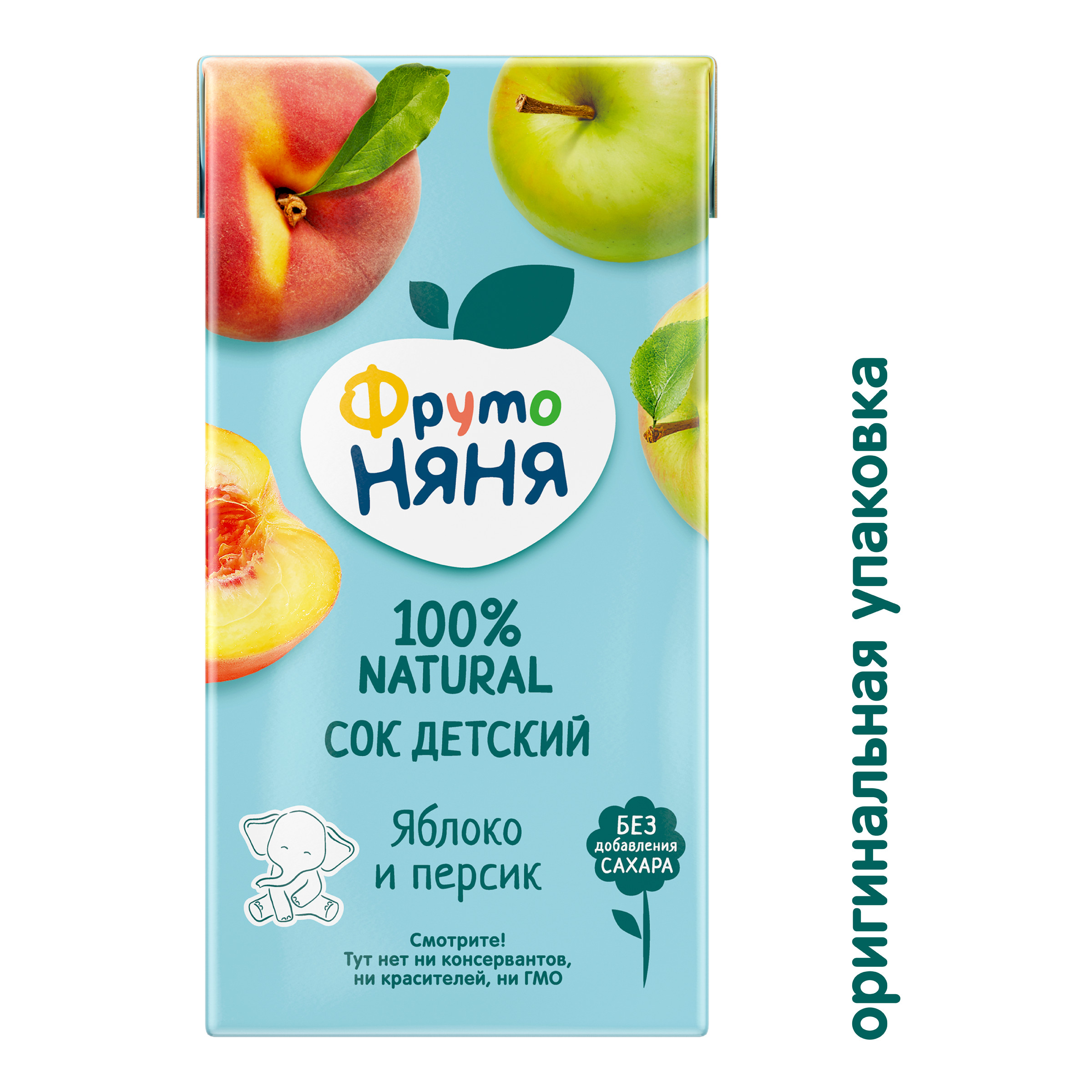 Сок ФрутоНяня Яблоко-персик с 3 лет 0.5 л - фото 2