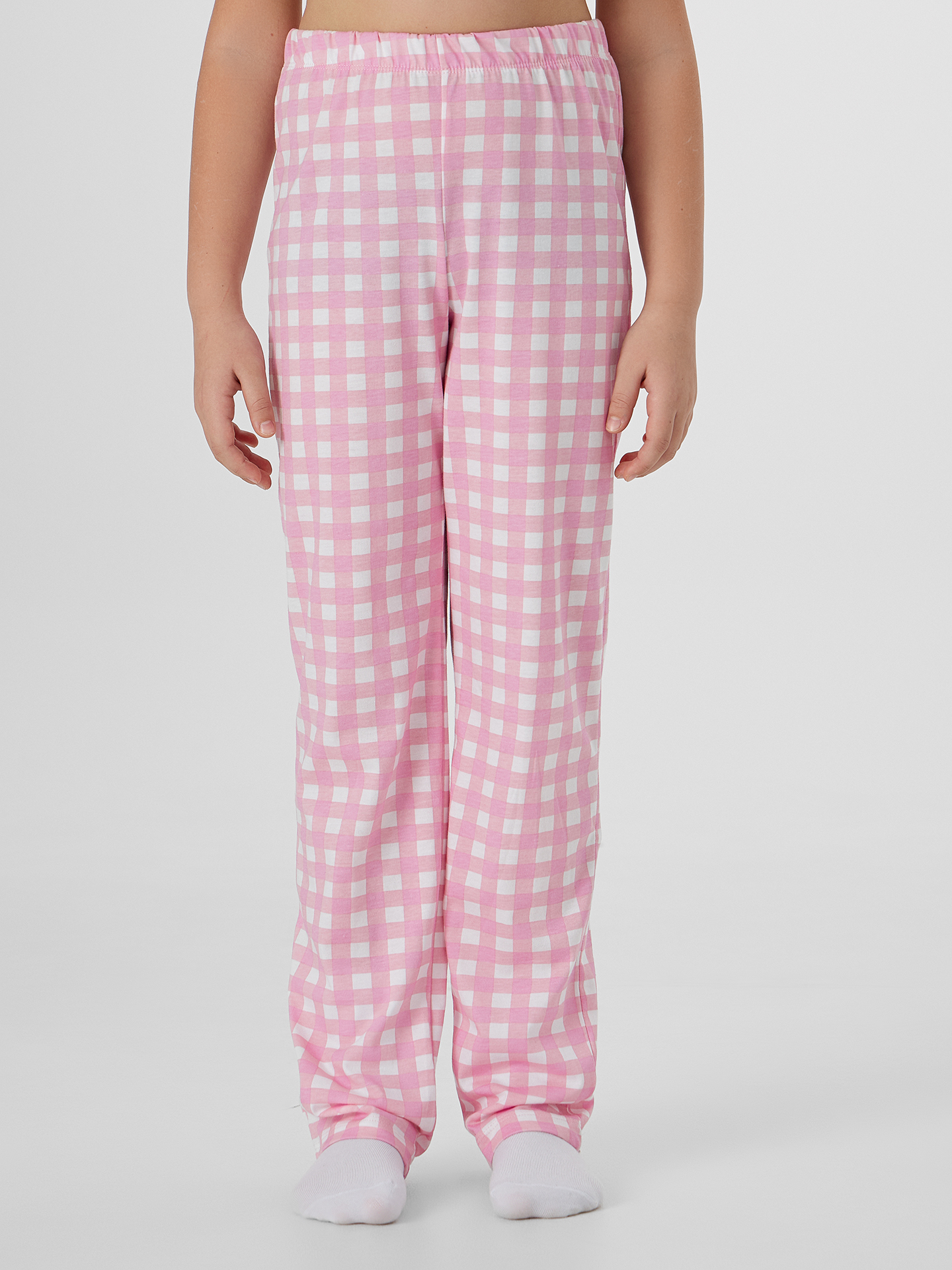 Пижама Mark Formelle (Марк Формэль) 567755/св.молочный +бело -розовая клетка - фото 7