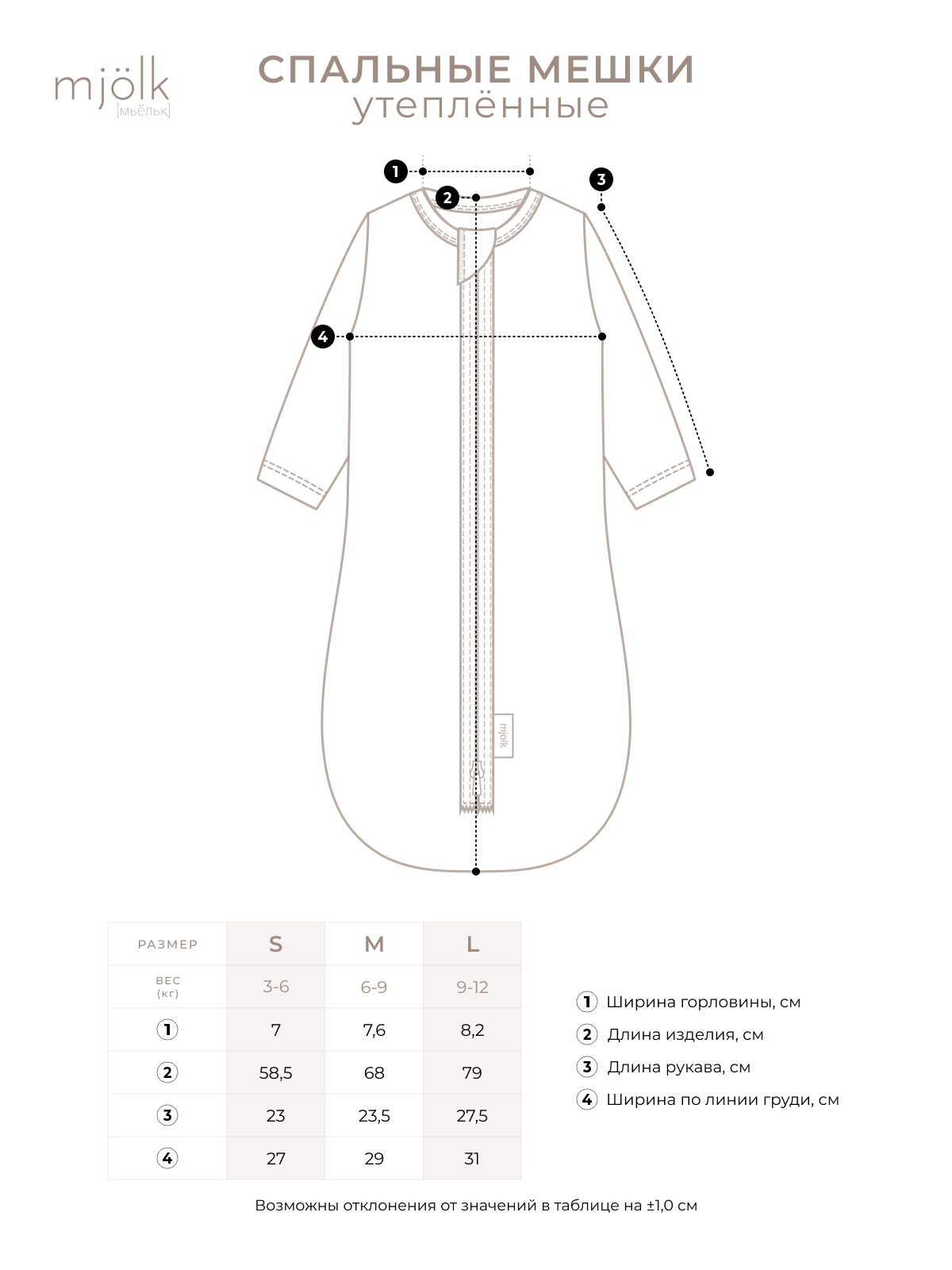 Конверт спальный Mjolk голубой - фото 2