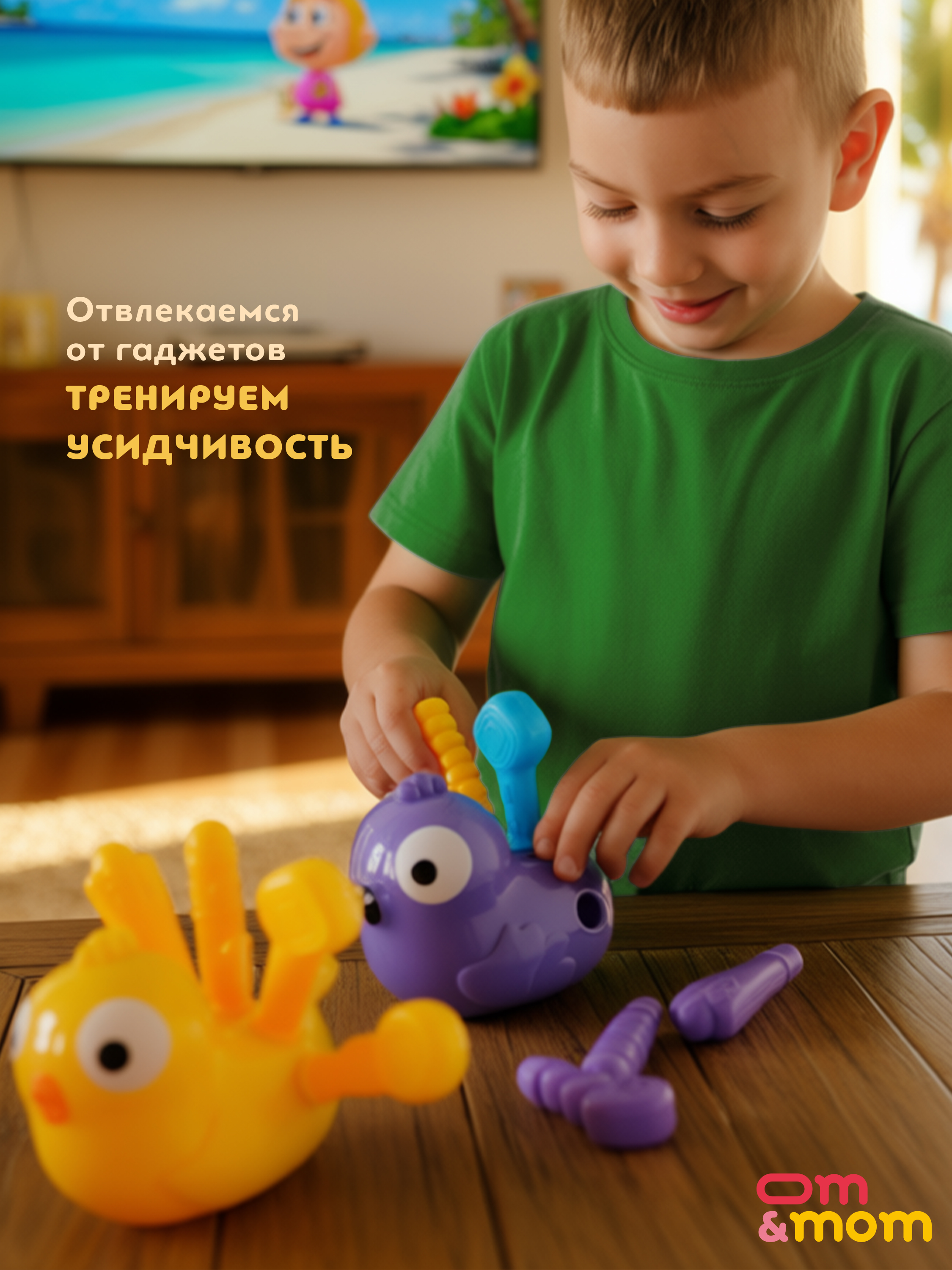 Игрушка ОМ ЭНД МОМ сортер Павлины 6мес+ - фото 6