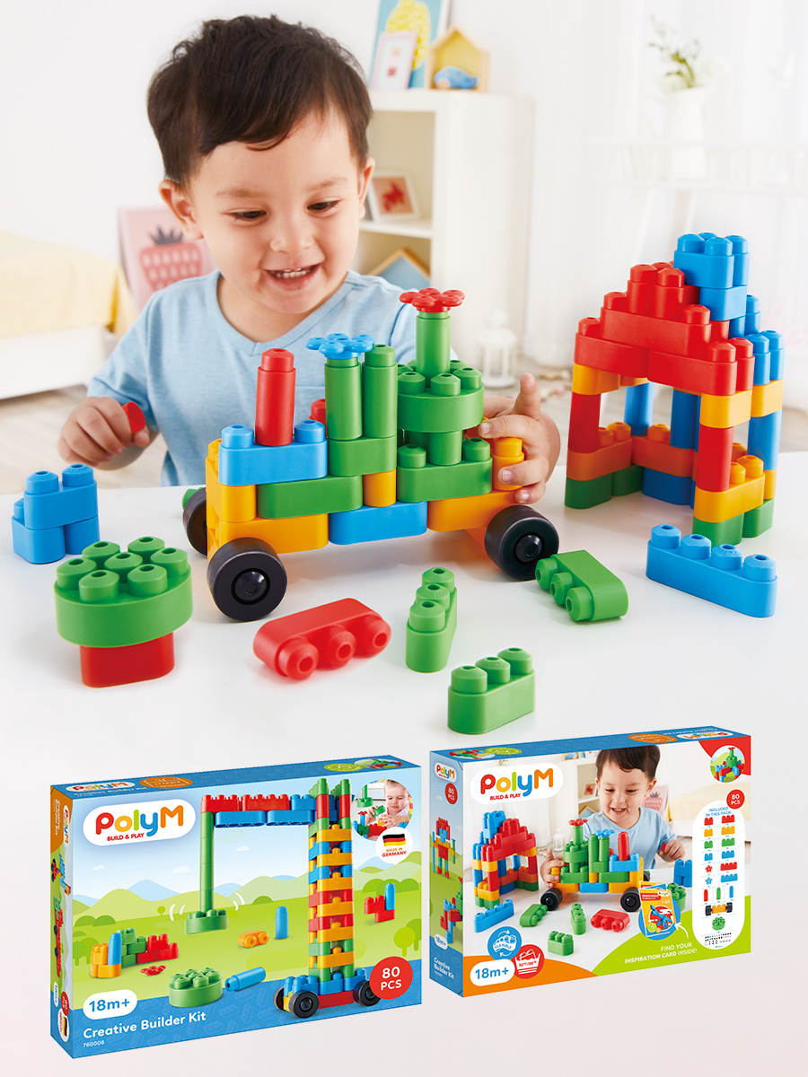 Конструктор Hape Строитель 80 дет. - фото 2