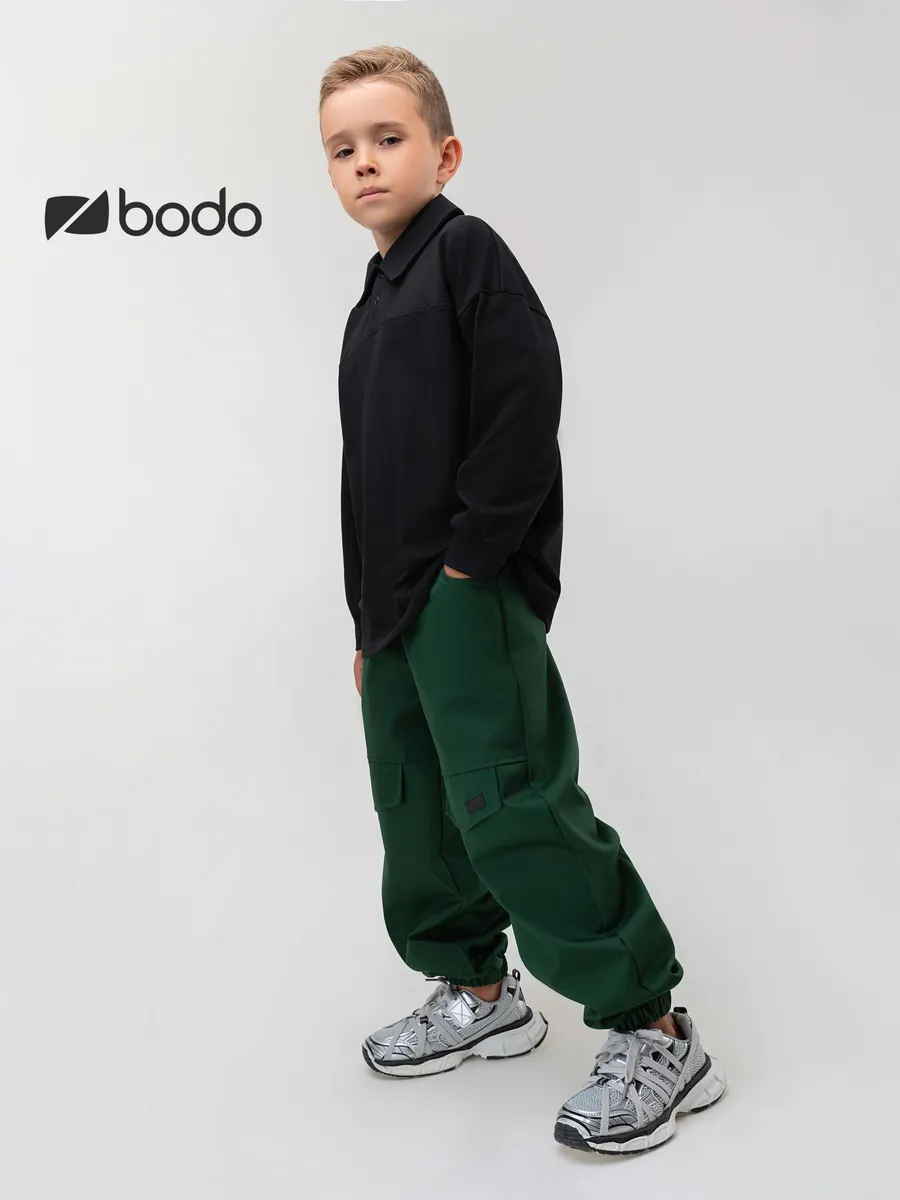 Брюки спортивные Bodo 6-637MU_темно-зеленый - фото 2