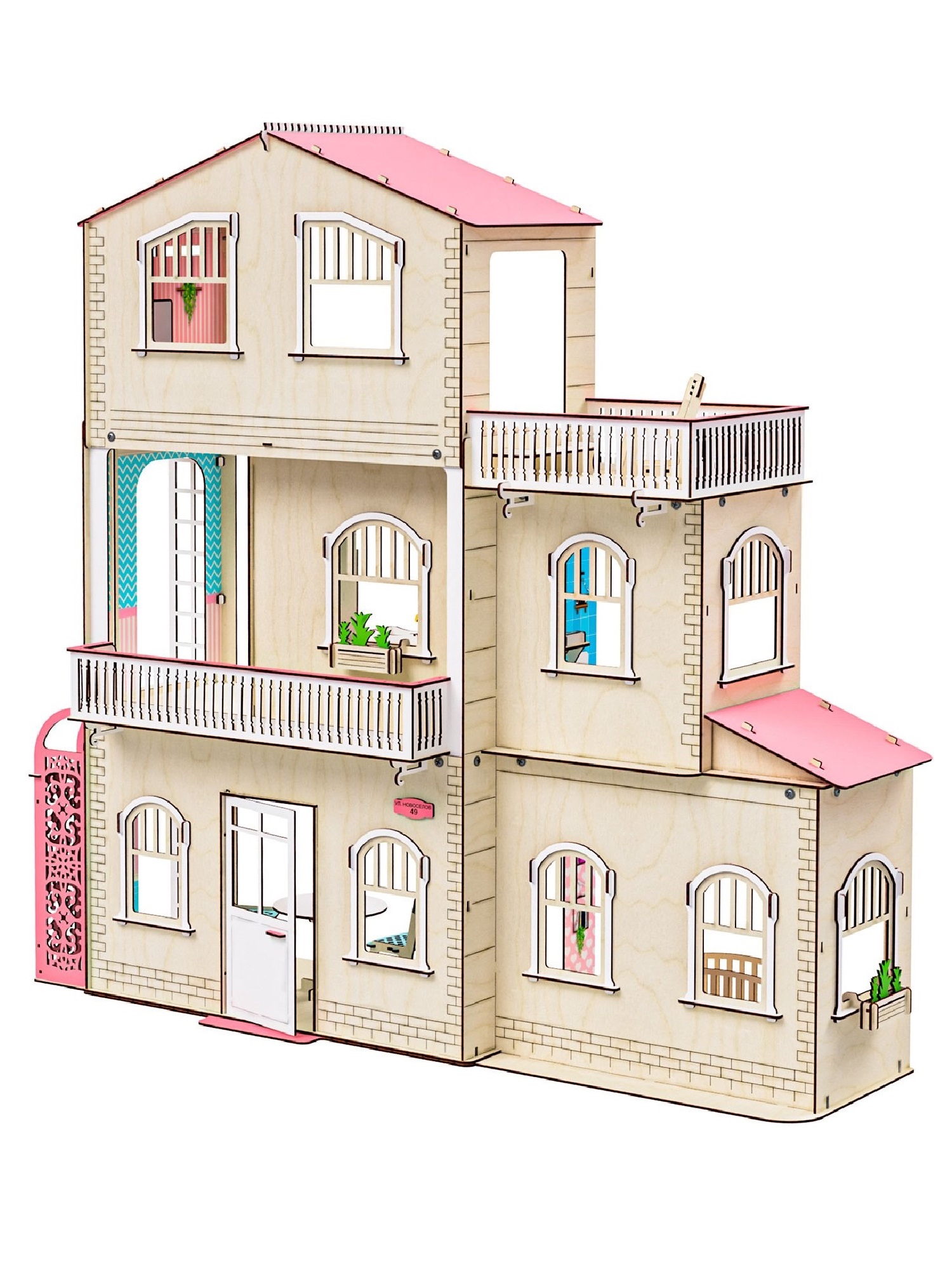 Домик для кукол M-WOOD с мебелью 3023_3 - фото 8