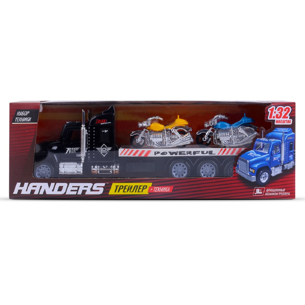 Игровой набор Handers Трейлер и чопперы 1:32 HAC1613-123-1//черный - фото 3