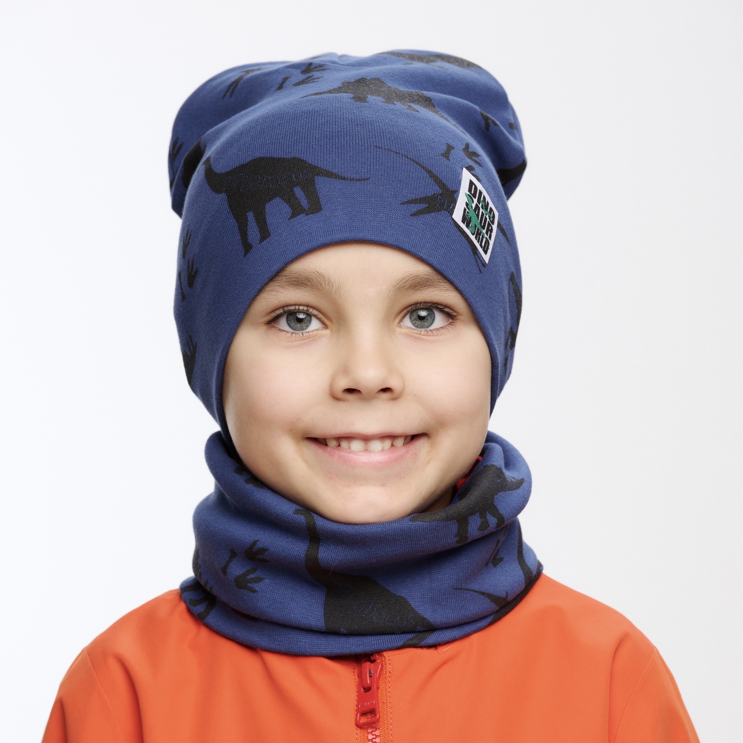 Шапка и снуд KUBRIO KU-H-20-Dinos-Dblue - фото 4