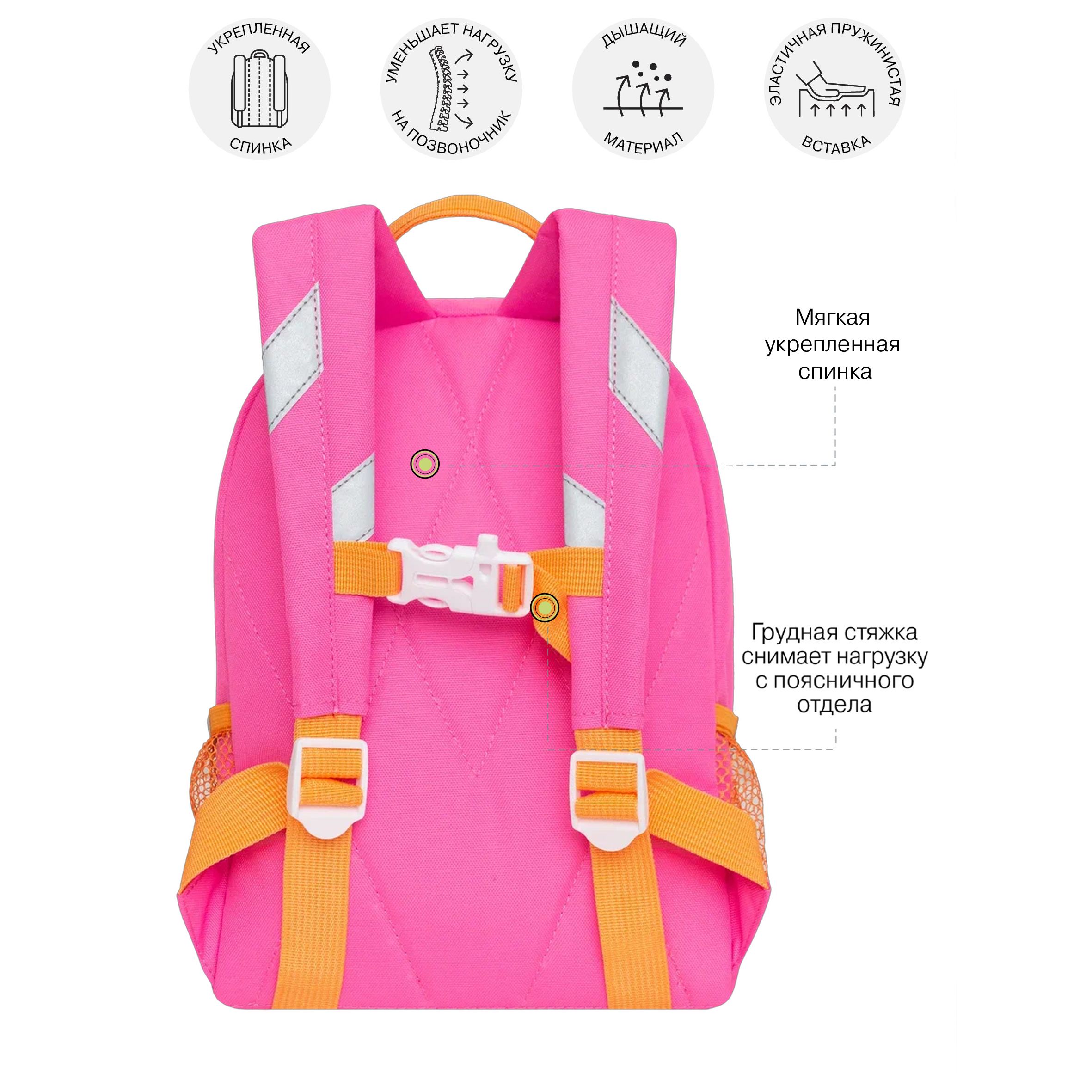 Рюкзак дошкольный Grizzly для девочки - фото 8