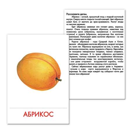 Дидактические карточки Маленький гений Фрукты