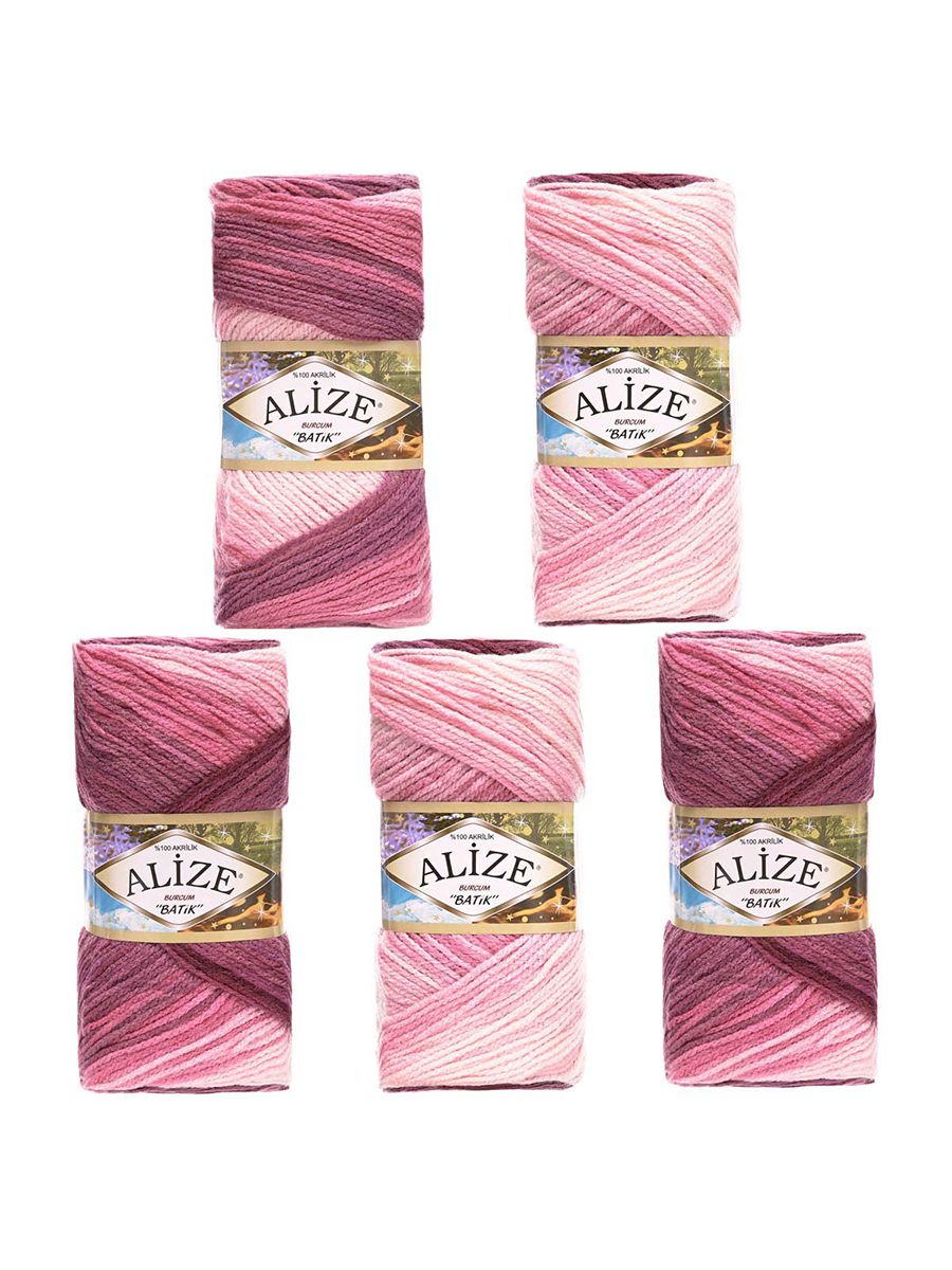 Пряжа Alize для вязания Burcum Batik 100 гр 210 м 5 мотков 1895 секционный - фото 6