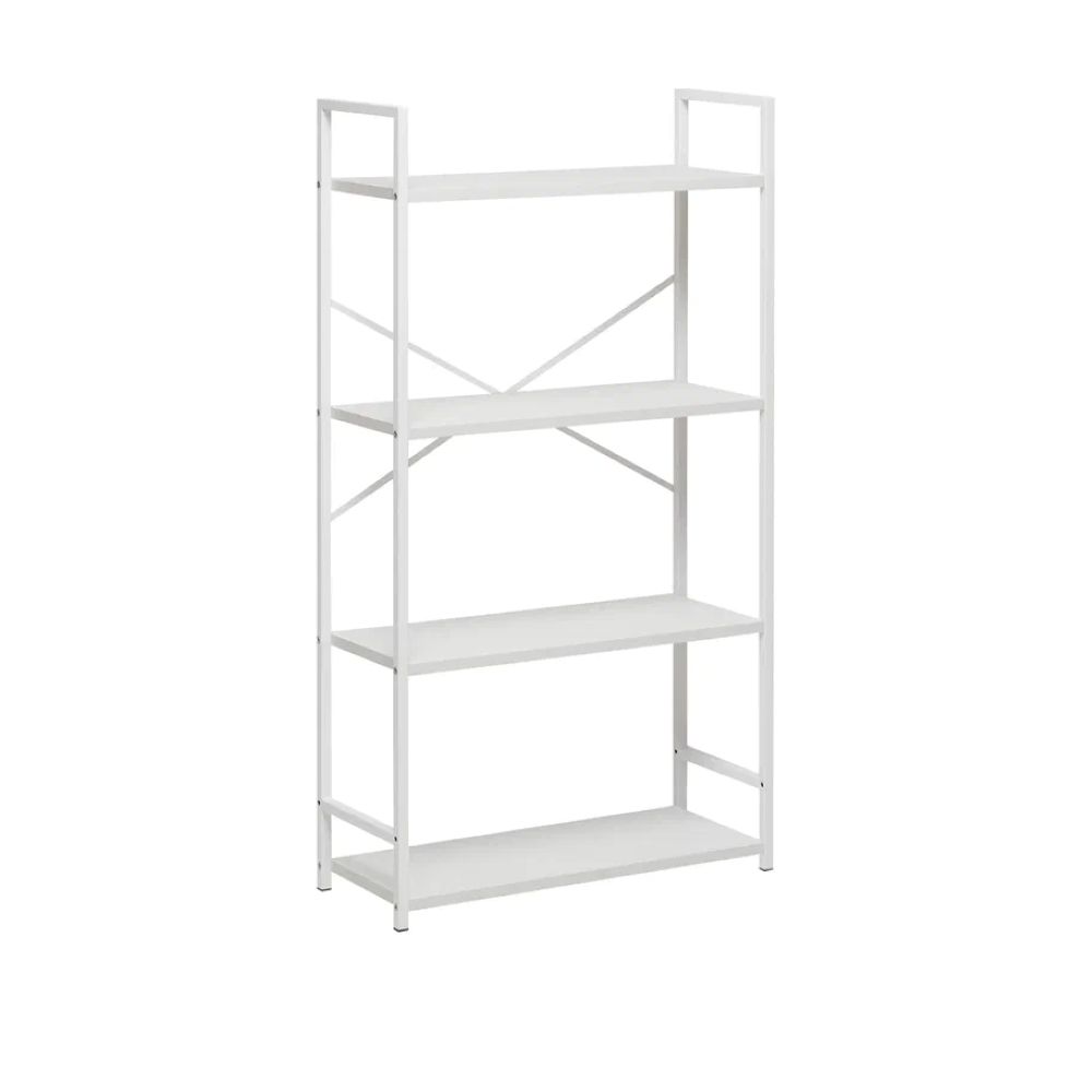 Стеллаж Leset Стилвуд 24 широкий 4 полки Белый/Белый - фото 1