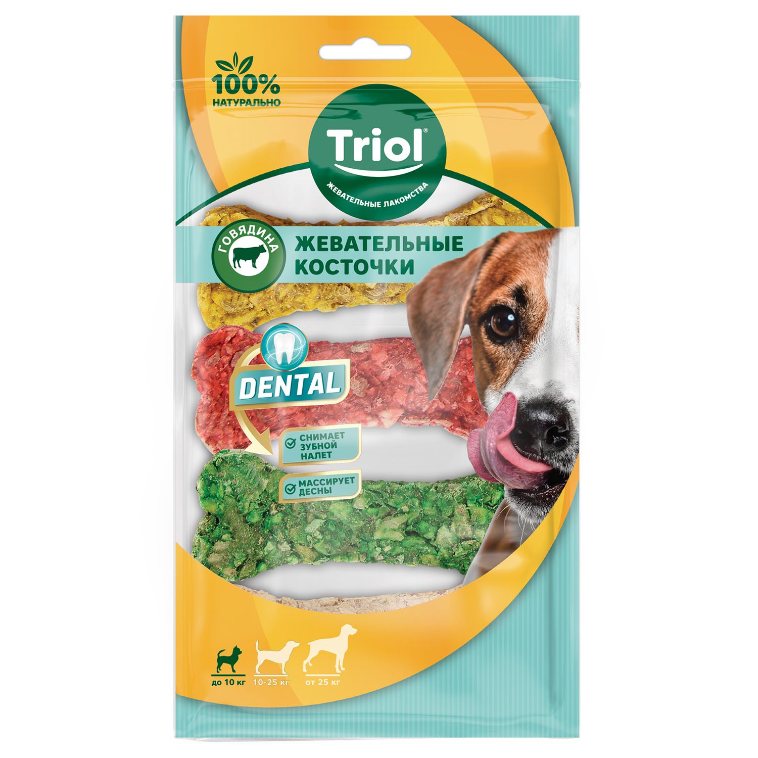 Лакомство для собак Triol Dental косточки пресованные микс 4шт - фото 1