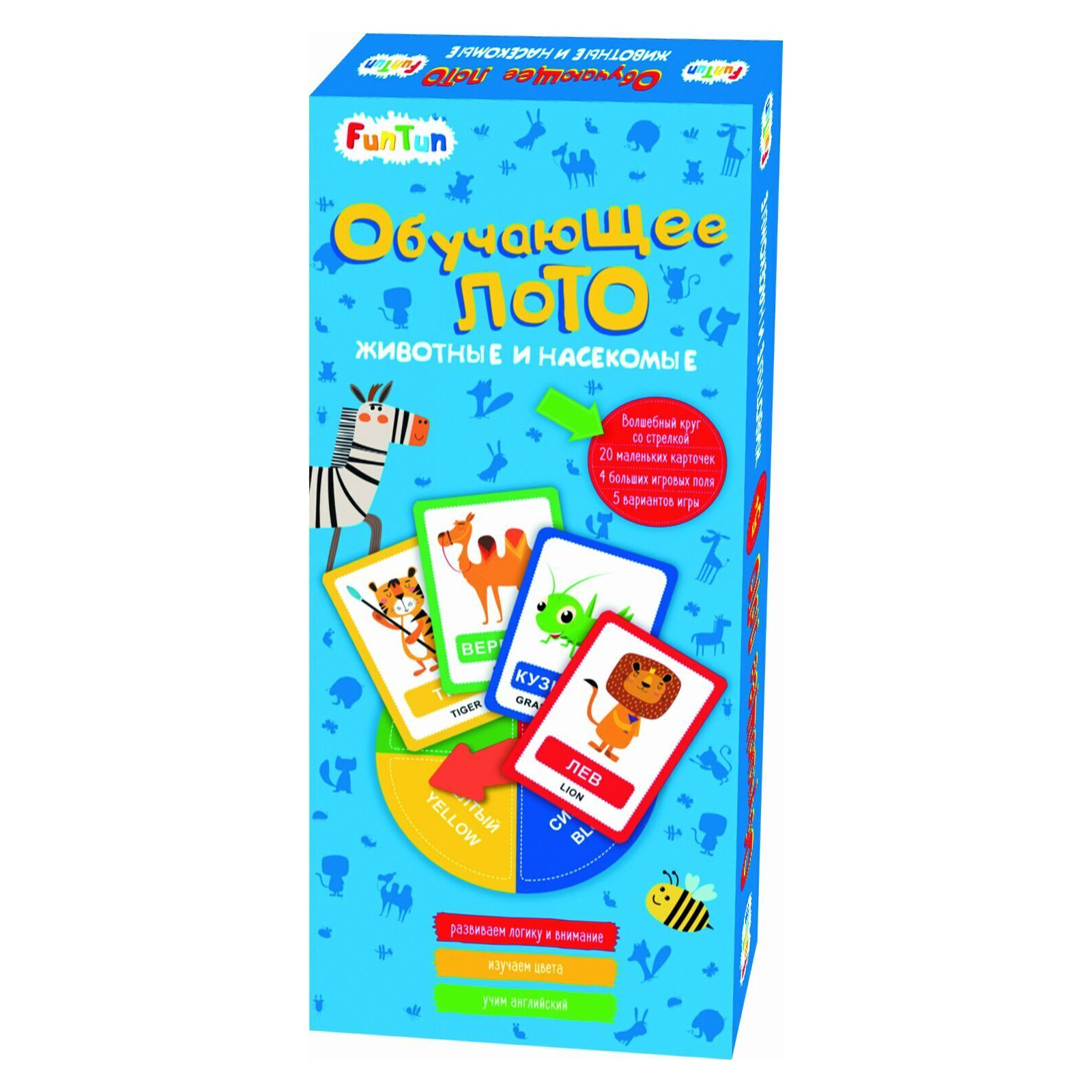 Игра FunTun Обучающее лото Животные и насекомые F1204002Р FunTun - фото 1