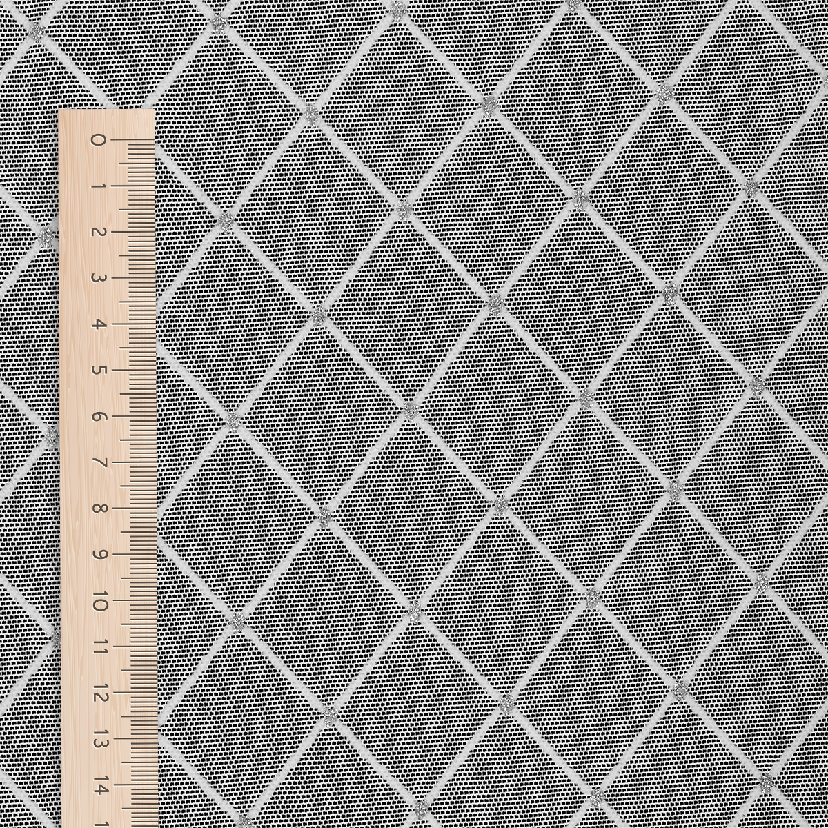 Ткань TBY Сетка эластичная цвет белый уп.1м - фото 4