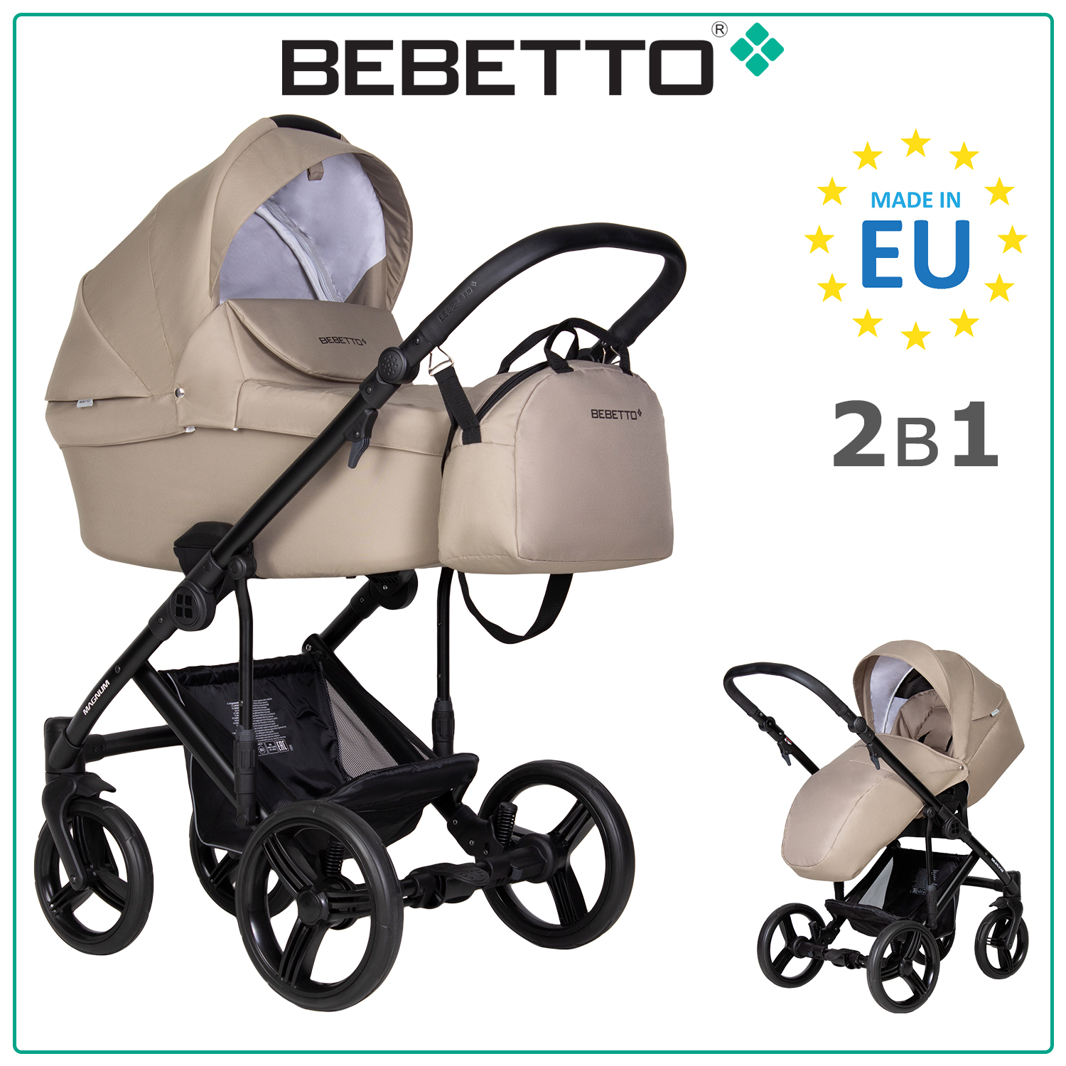 Коляска 2в1 Bebetto Magnum Light - фото 1