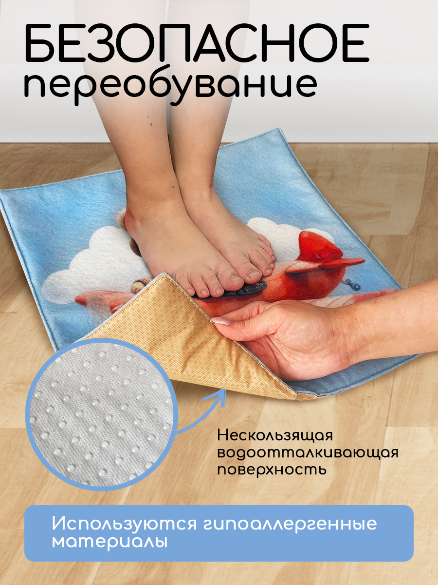 Ковёр придверный Textile NN Летчик 34 x 34 см 1 шт. - фото 4