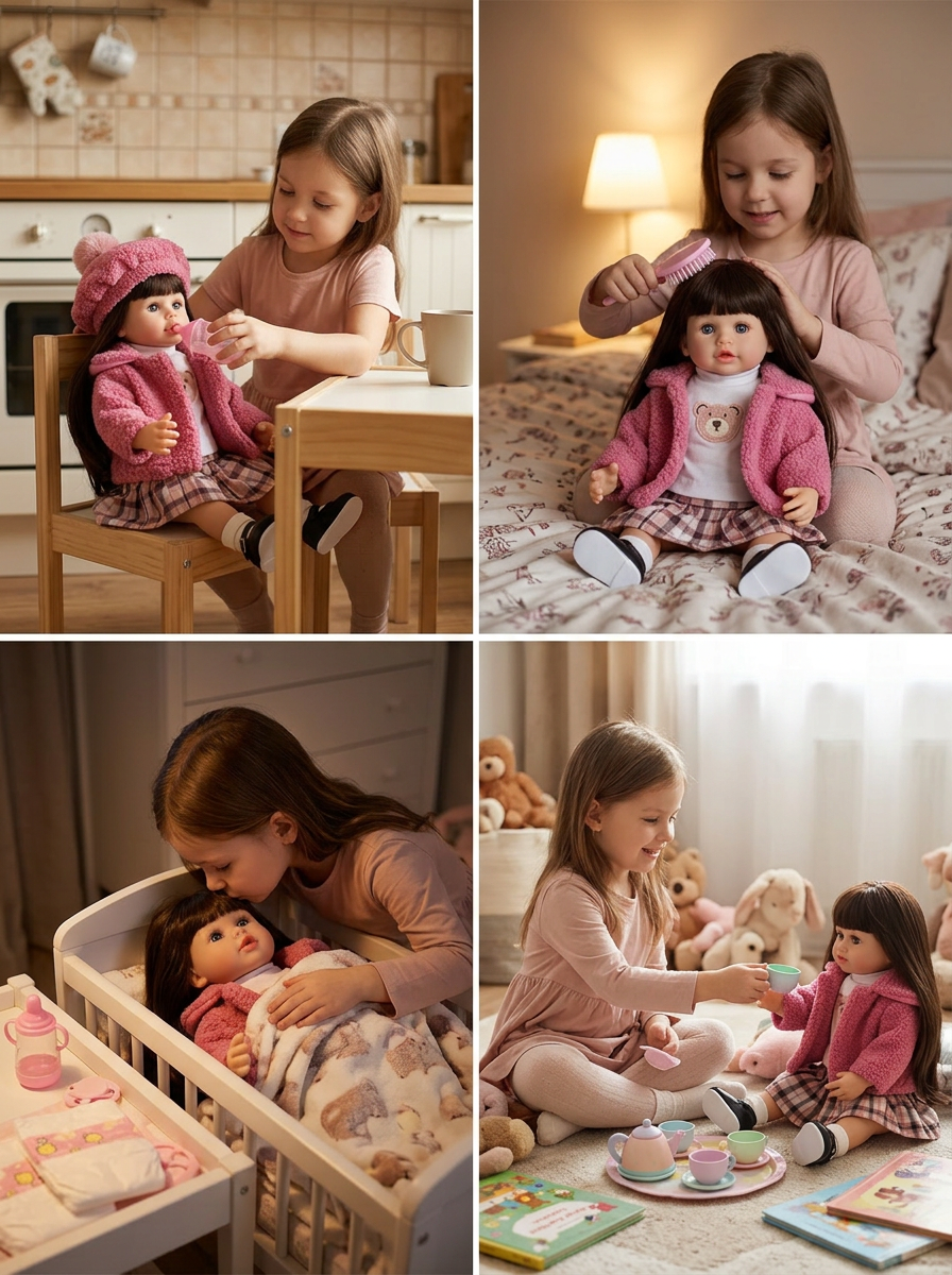 Кукла классическая QA BABY Реборн интерактивная говорящая высота 55 см KD22915А - фото 10