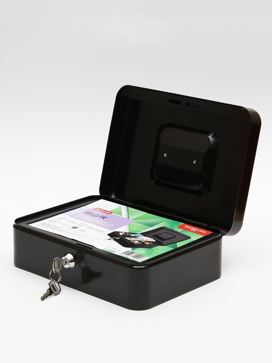 Ящик для денег AXLER металлический кэшбокс для хранения - фото 5