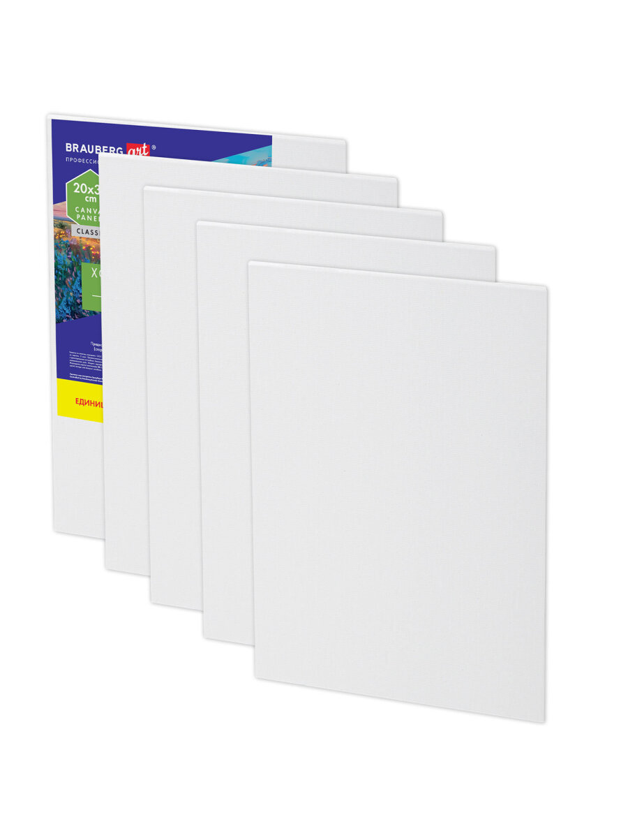 Холст для рисования Brauberg на картоне большой 40x60 см набор 2 штуки - фото 7