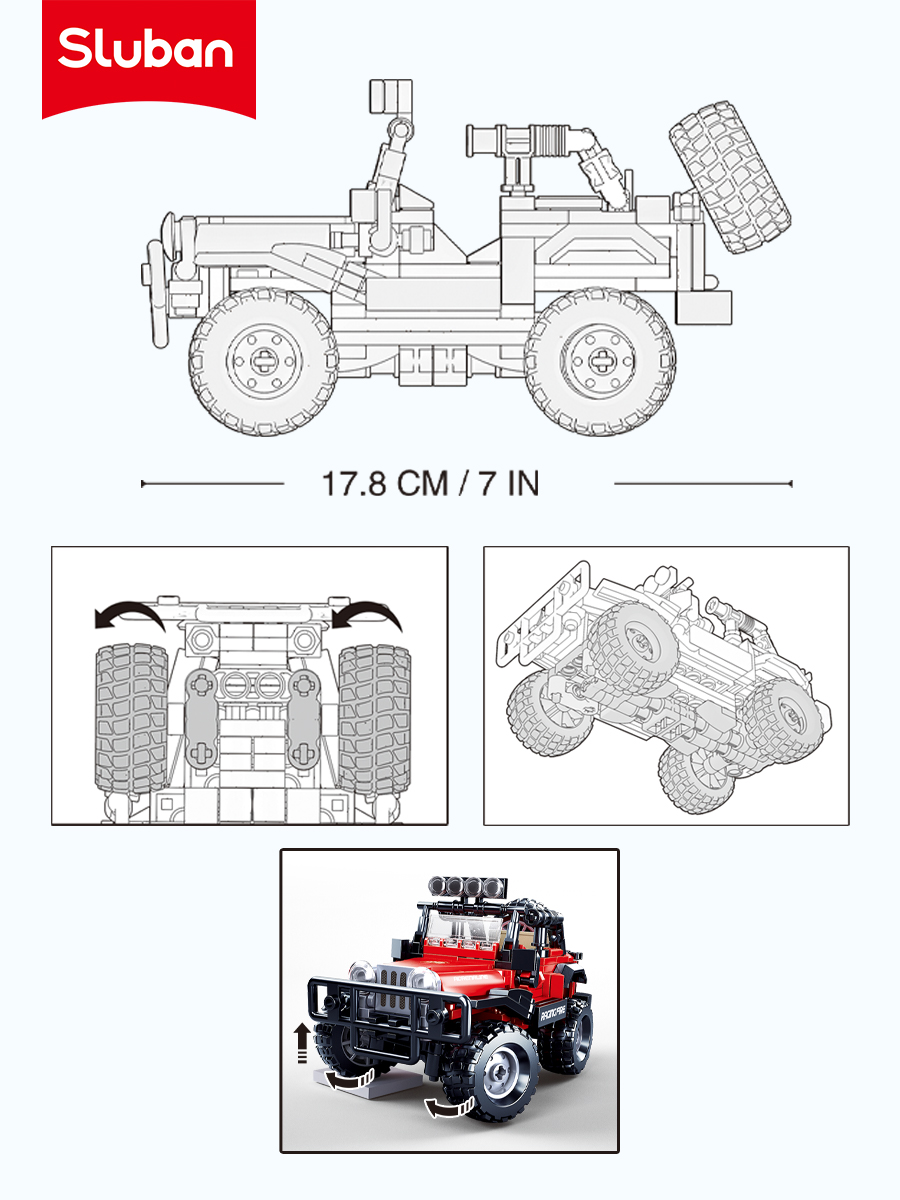 Конструктор SLUBAN Транспорт 253 дет. - фото 3