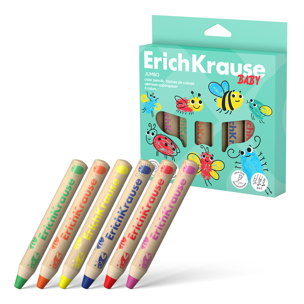 Карандаши цветные ErichKrause 6 шт. - фото 1