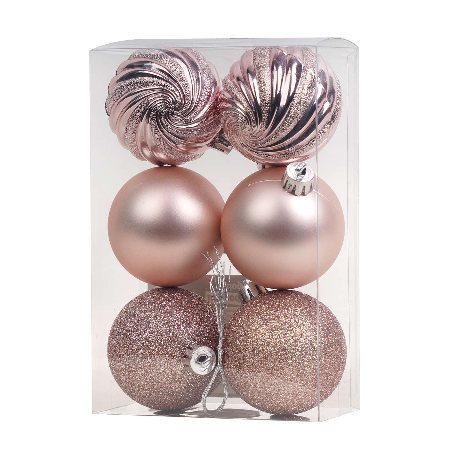 Набор ёлочных шаров ё 5см 6шт - фото 1