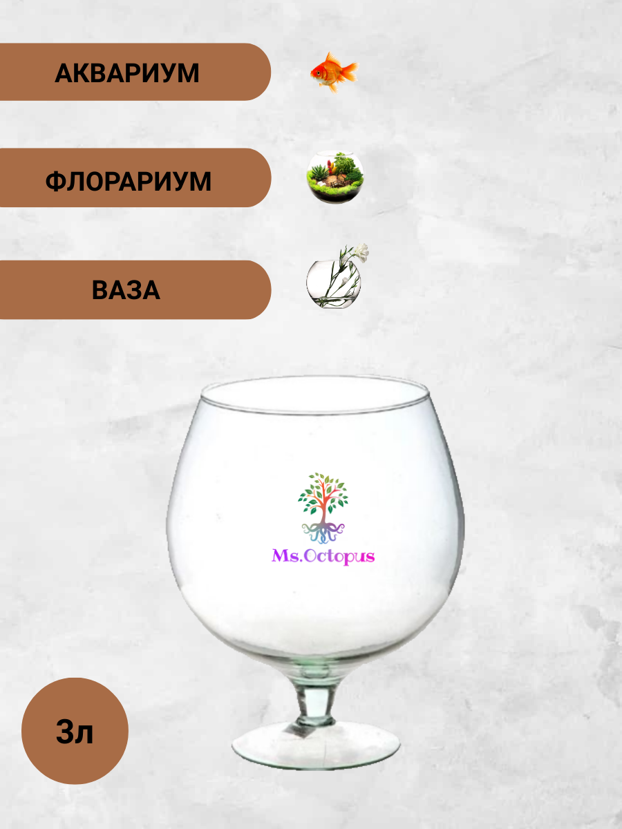 Аквариум Ms.Octopus бокал 3 л - фото 2