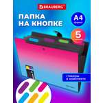 Папка-органайзер Brauberg розово-голубой градиент А4