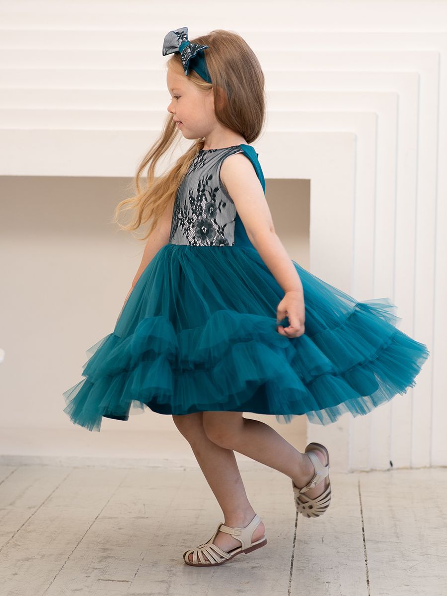 Платье Trendyco kids ТК604/темно-зеленый - фото 5