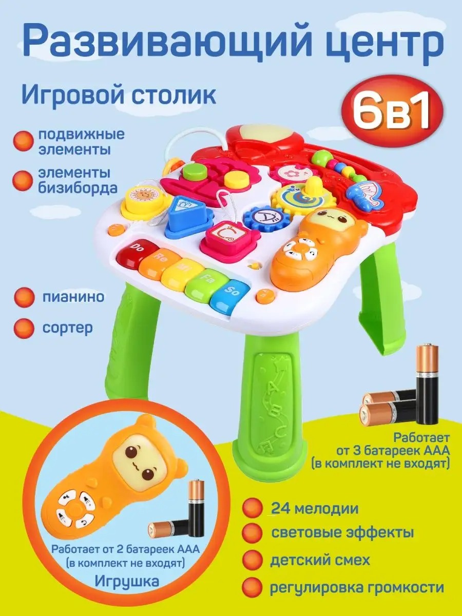 Ходунки каталка Smart Baby Музыкальный бизиборд 6 в 1 - фото 7