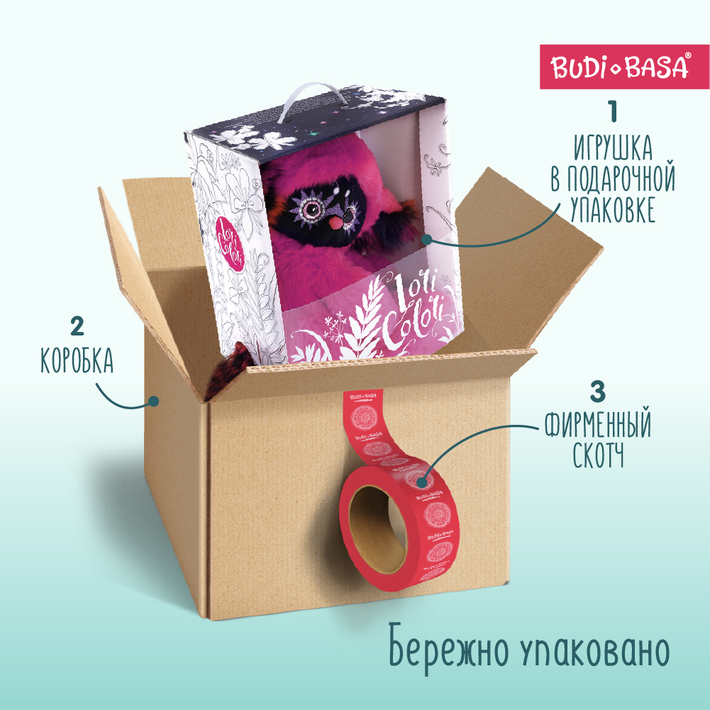 Мягкая игрушка BUDI BASA Лори Колори Джу мятный 30 см LR30-02 - фото 4