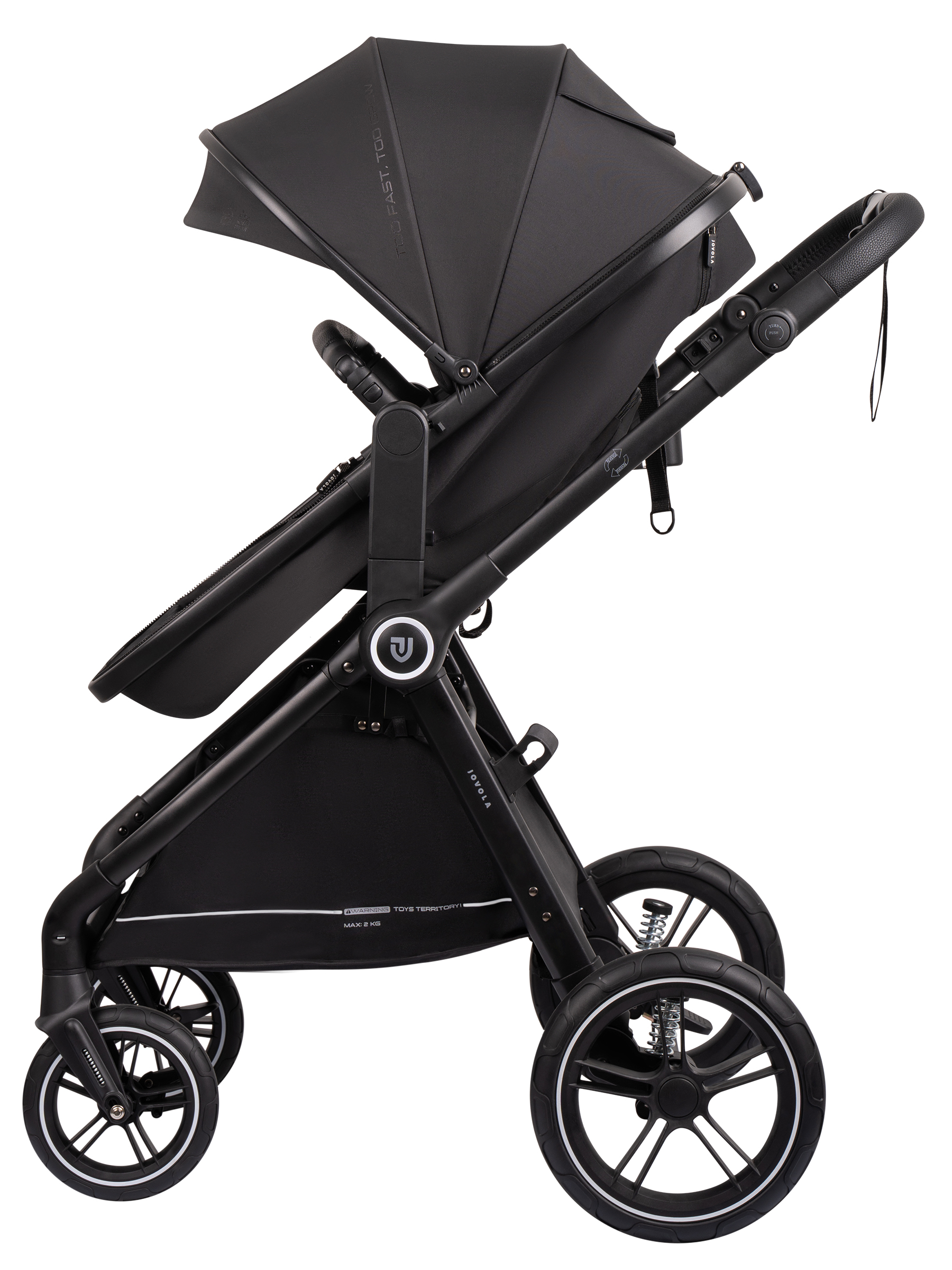 Коляска трансформер JOVOLA Truck, перекидная ручка черный - фото 11