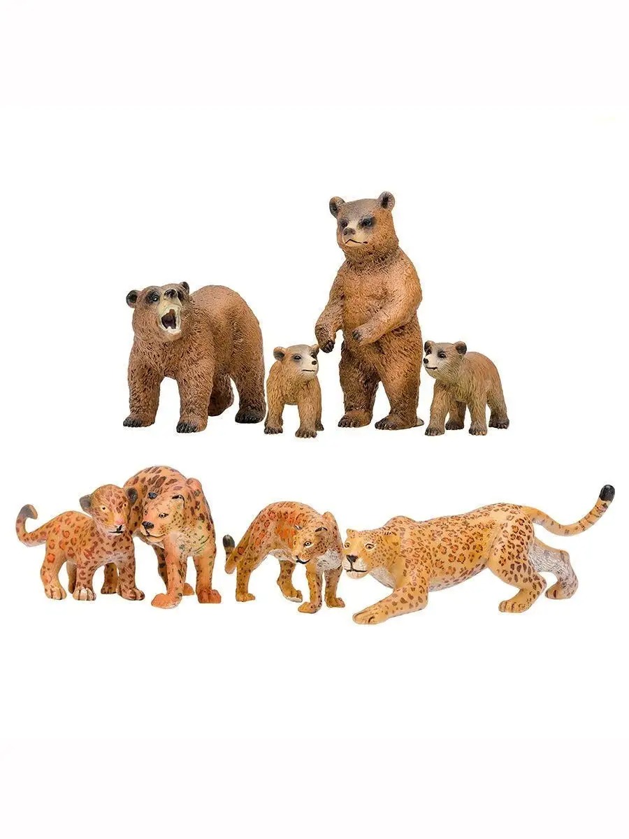Игровой набор Masai Mara Семьи ягуаров и медведей - фото 2