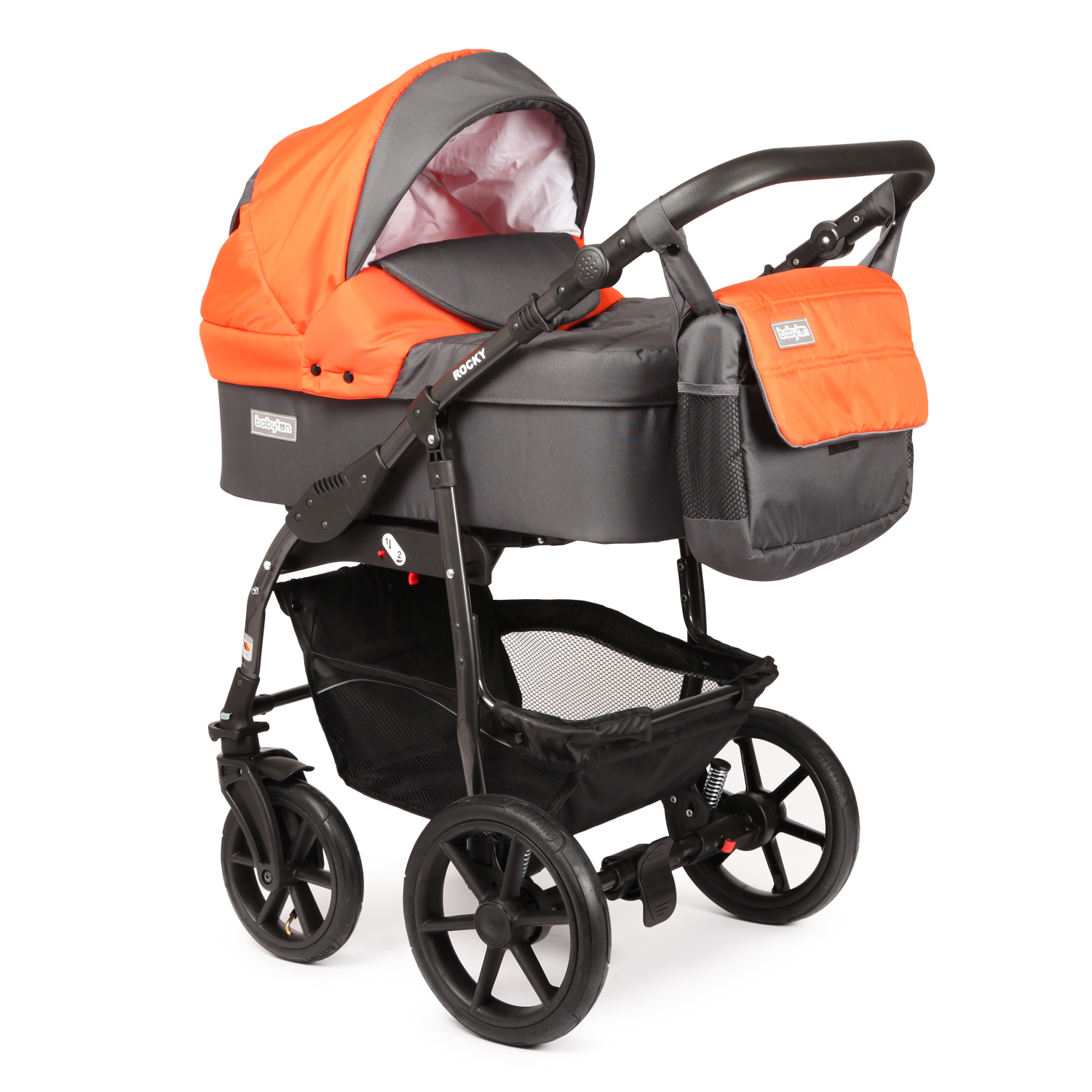 Коляска 2в1 Babyton Rocky Grey-Orange - фото 2