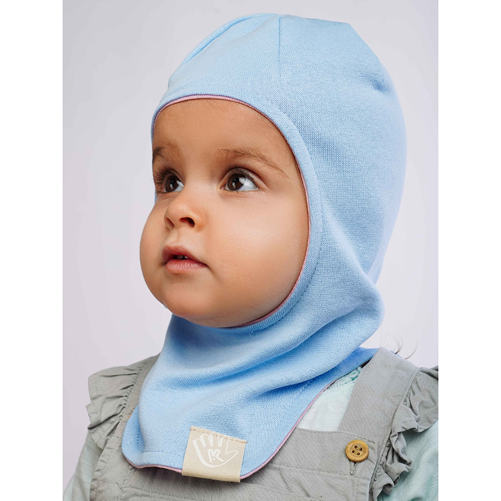 Шапка-шлем ПриКиндер U-A_221079 Цвет: Голубой/бледно-розовый - фото 1