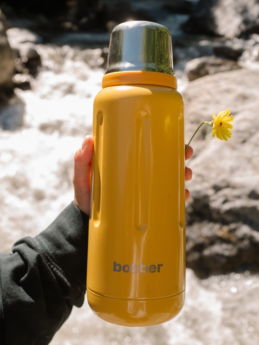 Термос для чая 1 литр Bobber Flask оранжевый - фото 3