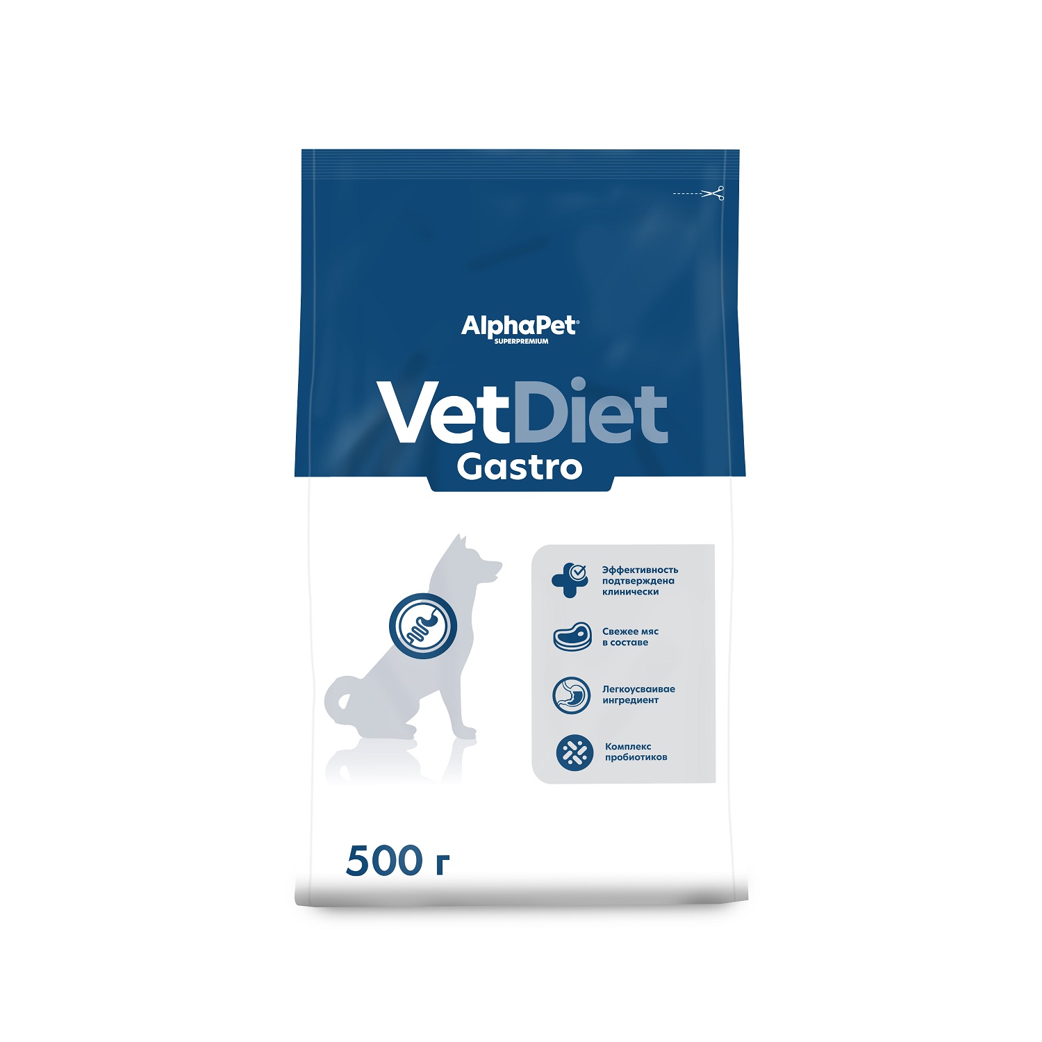 Корм для собак AlphaPet Vet Diet Gastro сухой при расстройстве пищеварения и истощении 500г - фото 1