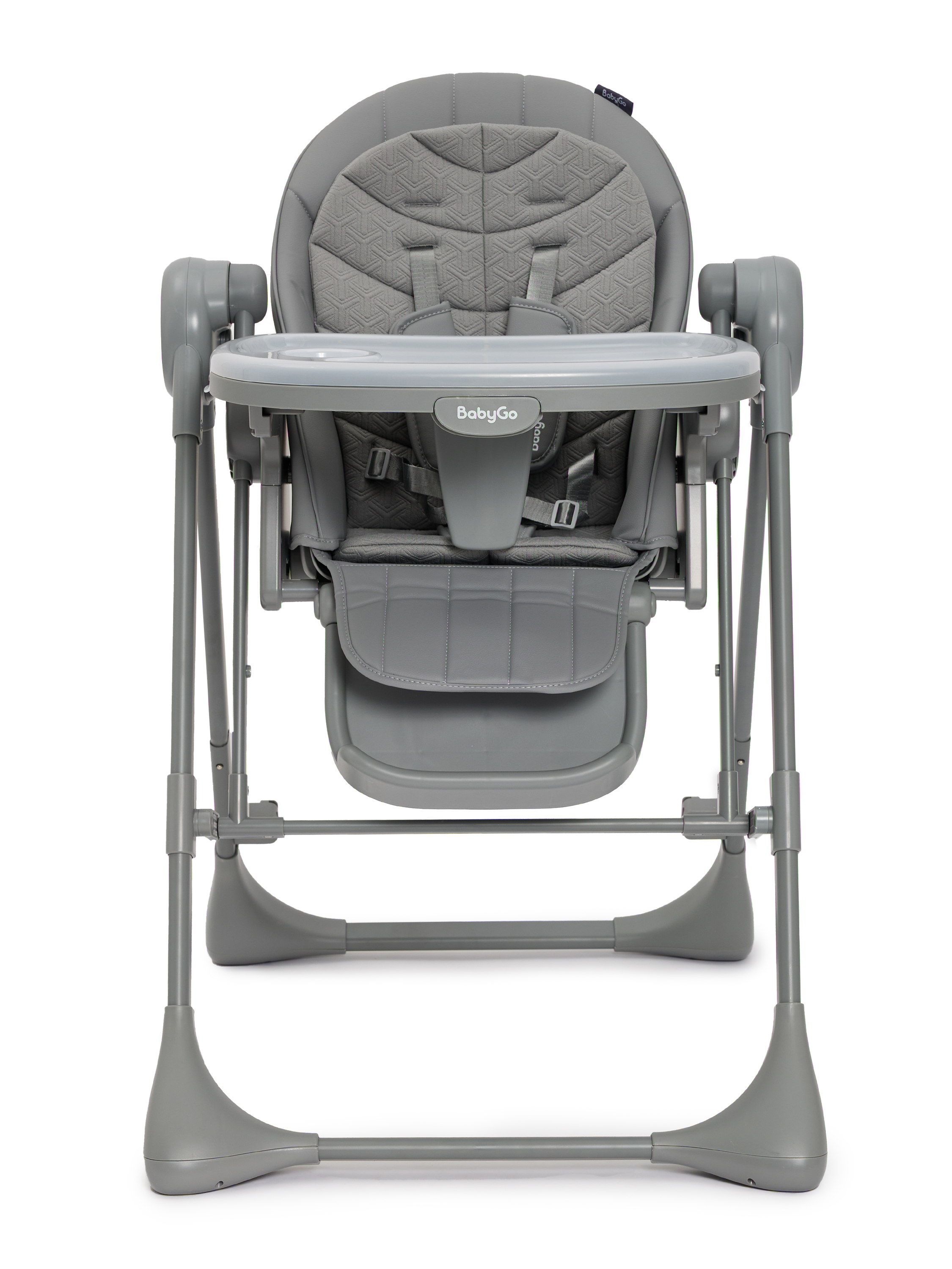 Стульчик для кормления BabyGo Huggi grey серый - фото 1