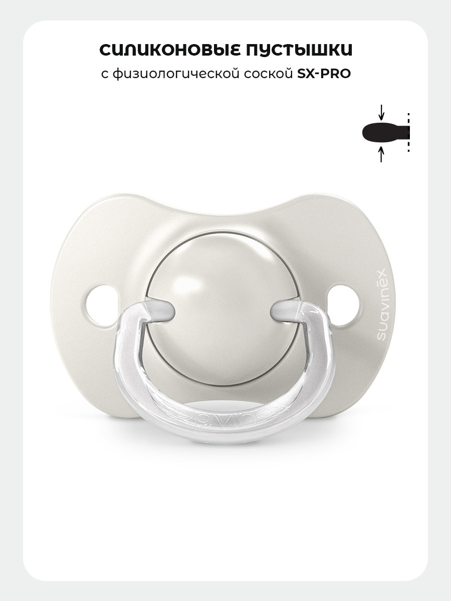 Пустышка Suavinex силикон ортодонтическая от 0 мес. 2 шт. - фото 4