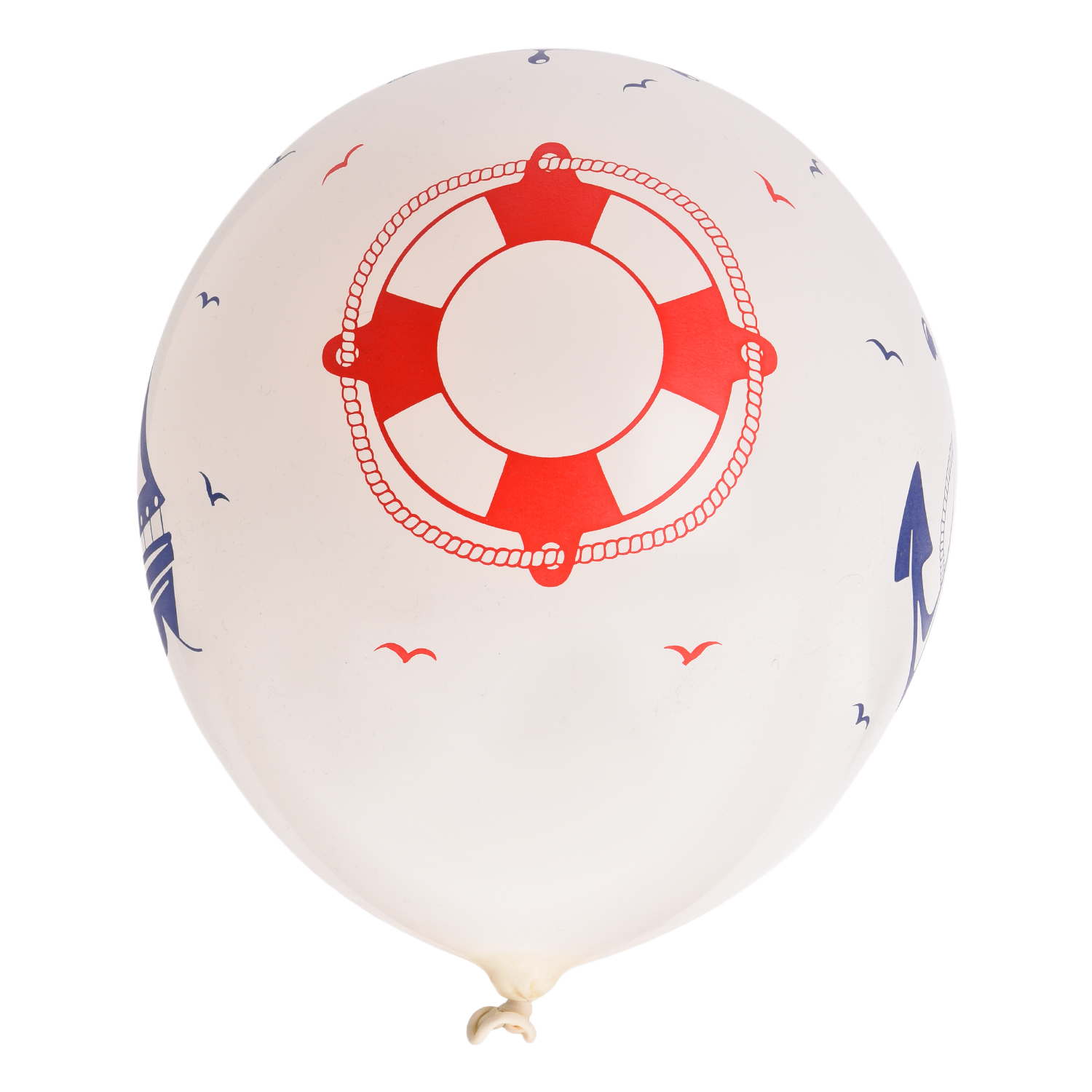 Набор шаров Веселая затея Шелкографография Пастель 14 Морская 36см 5шт 1111-0946 - фото 1